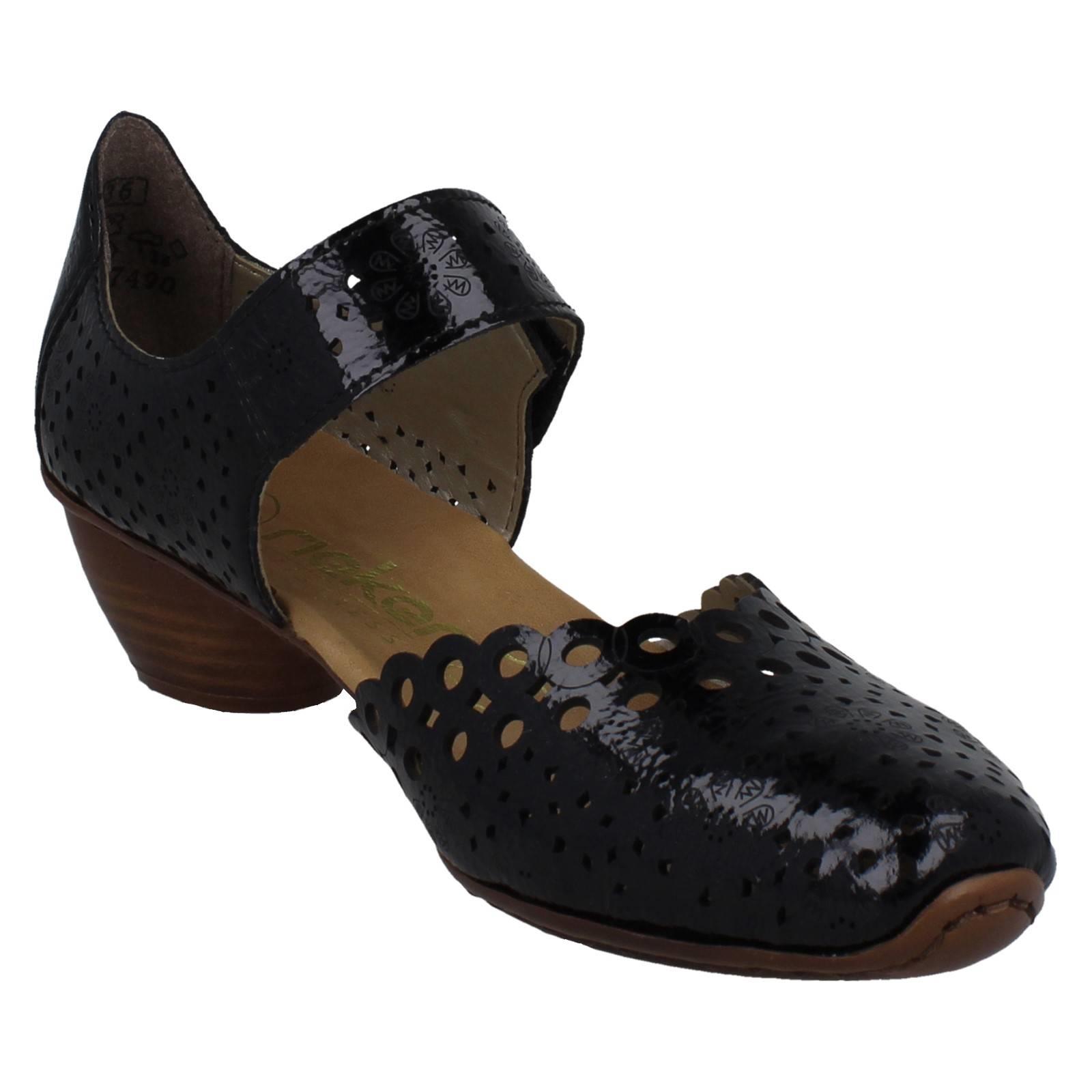 Ladies Rieker Stylish Punched Detailed Summer Shoes 43753 - Picture 53 of 64