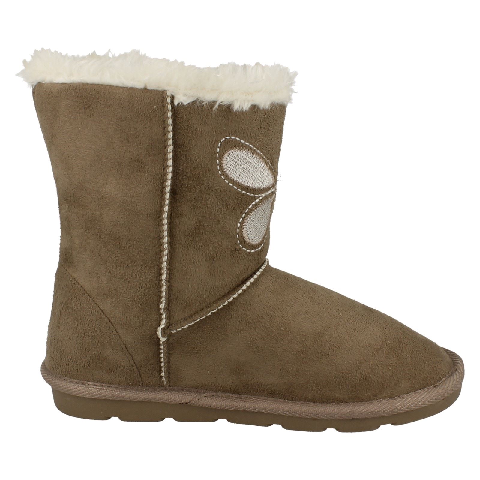 Girls Spot On Faux Fur Lined Short Boots - Picture 13 of 19