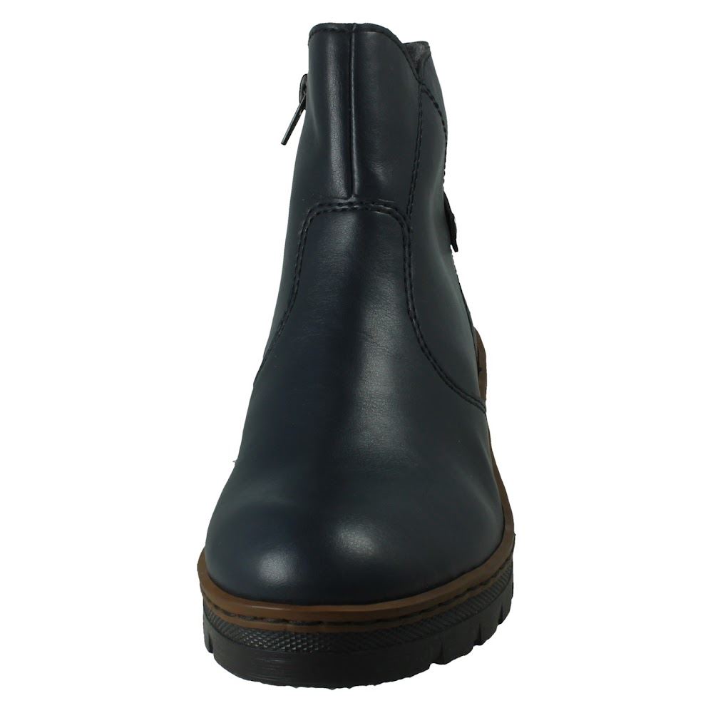 Ladies Rieker Fleece Lined Zip Up Casual Winter Ankle Boots: X9164 - Picture 9 of 10