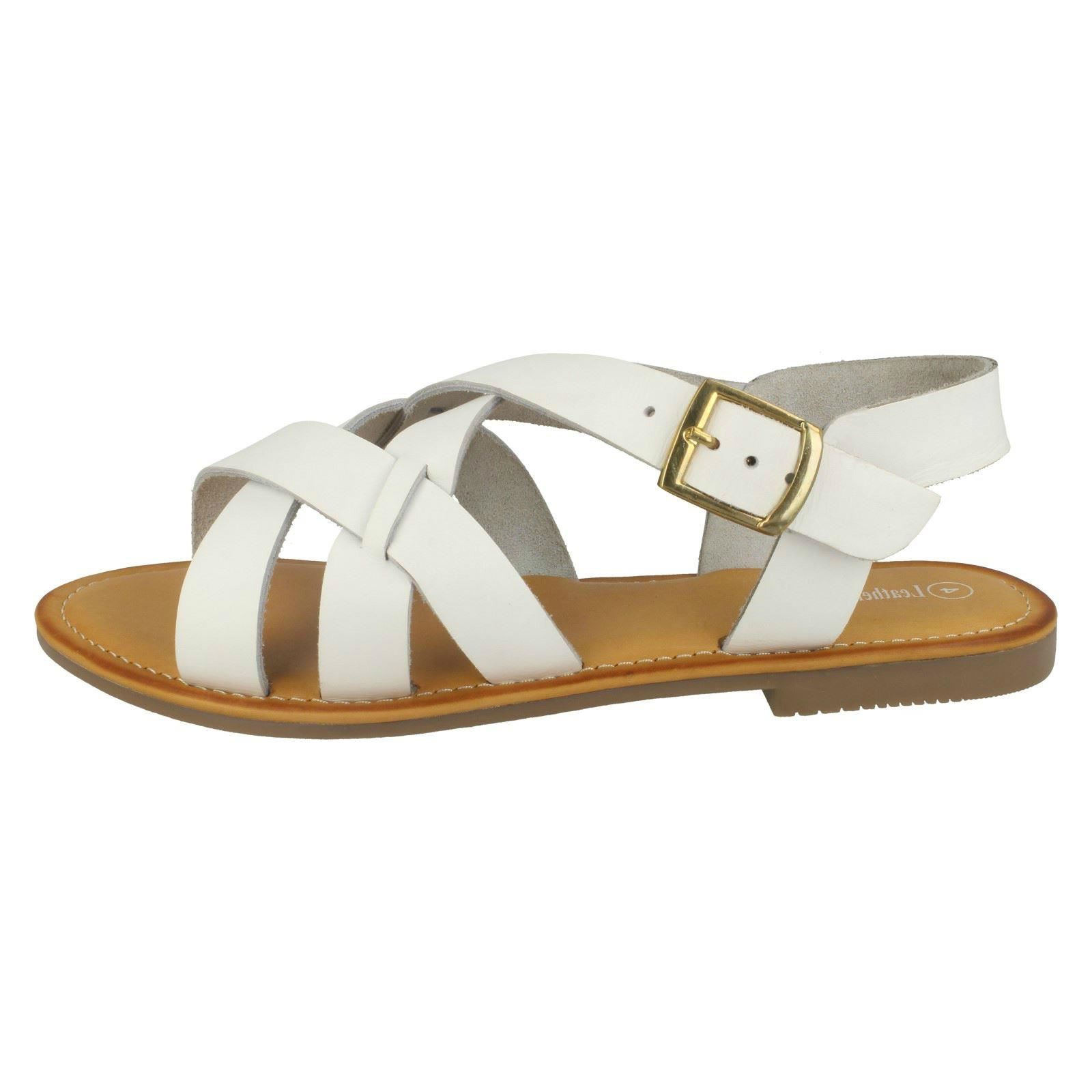 Damen Leather Collection Schnalle Sandalen mit Riemchen - Bild 21 von 28