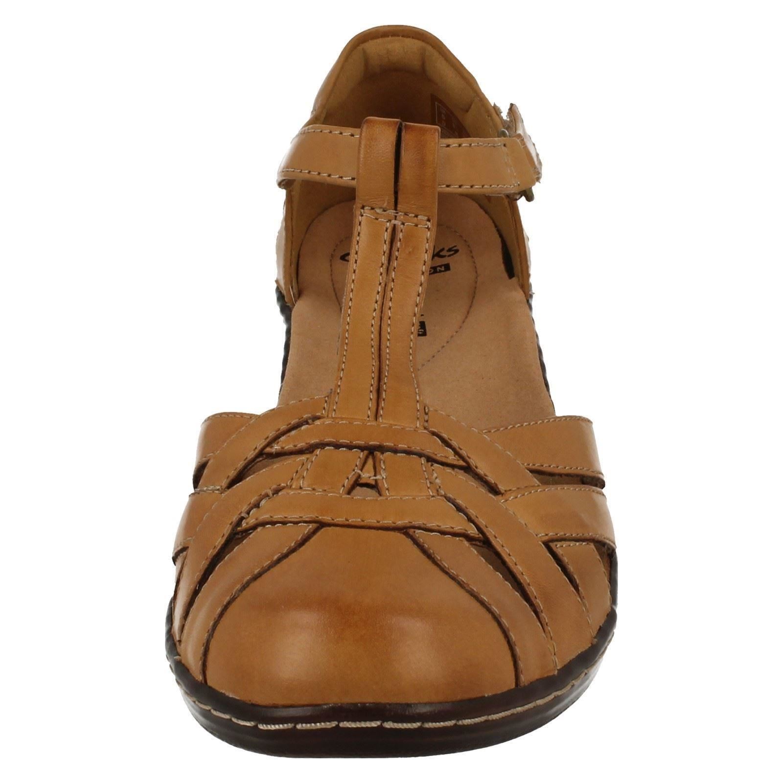 Wendy a Ladies Scarpe Loras Tan basso Clarks tacco estive marrone WSFFqnUPx