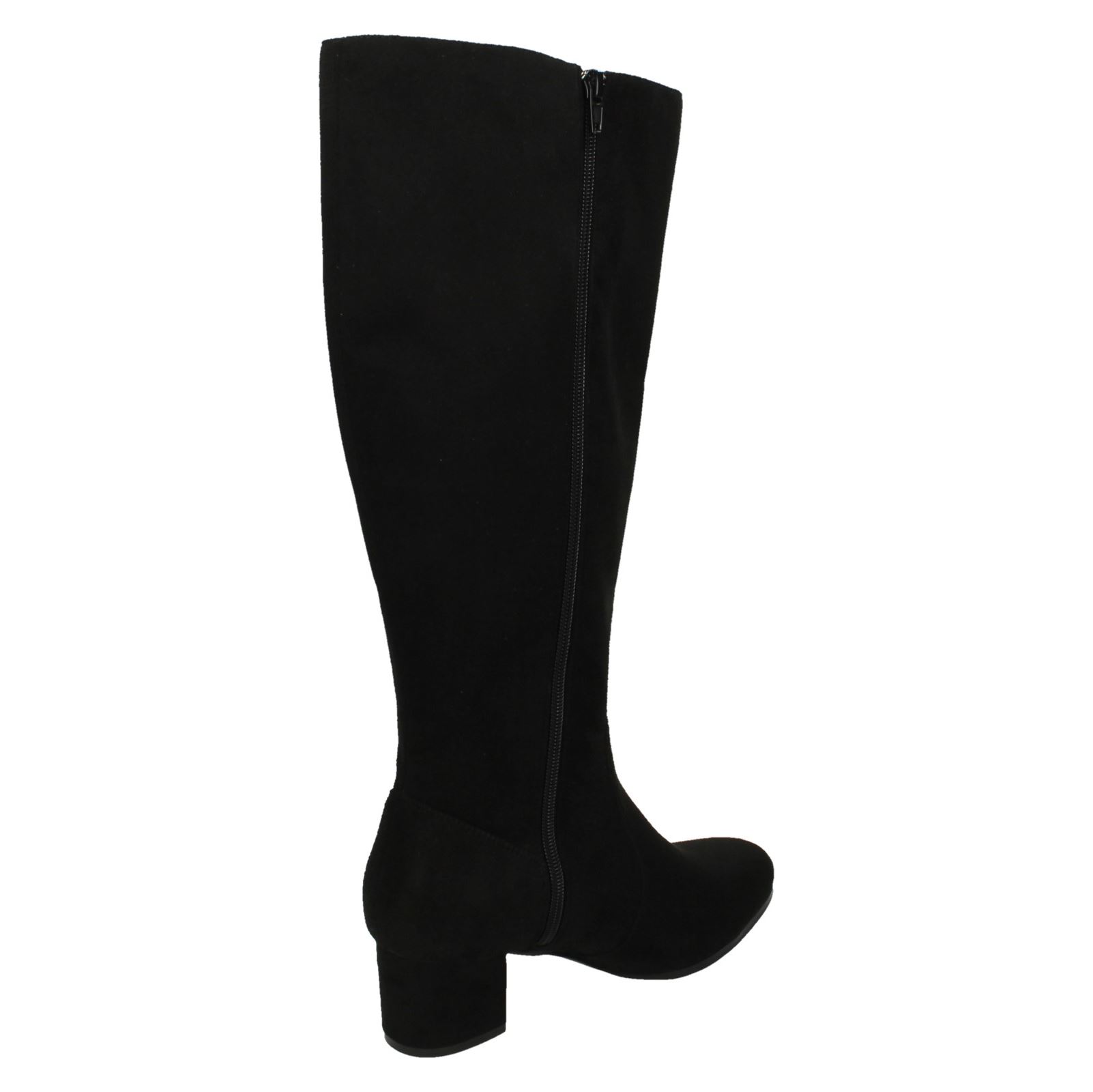 Ladies Spot On Extra Wide Fitting Knee High Boots - Picture 15 of 19