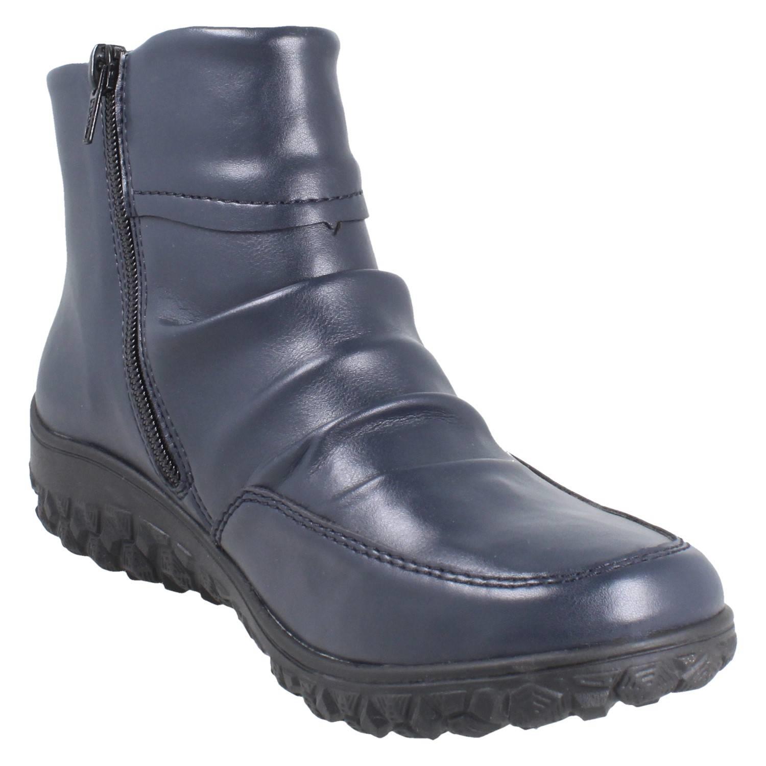 Mujer Rieker Corte Ancho Cremallera Botas Con Desmontable Plantillas: 59585 - Bild 8 von 10
