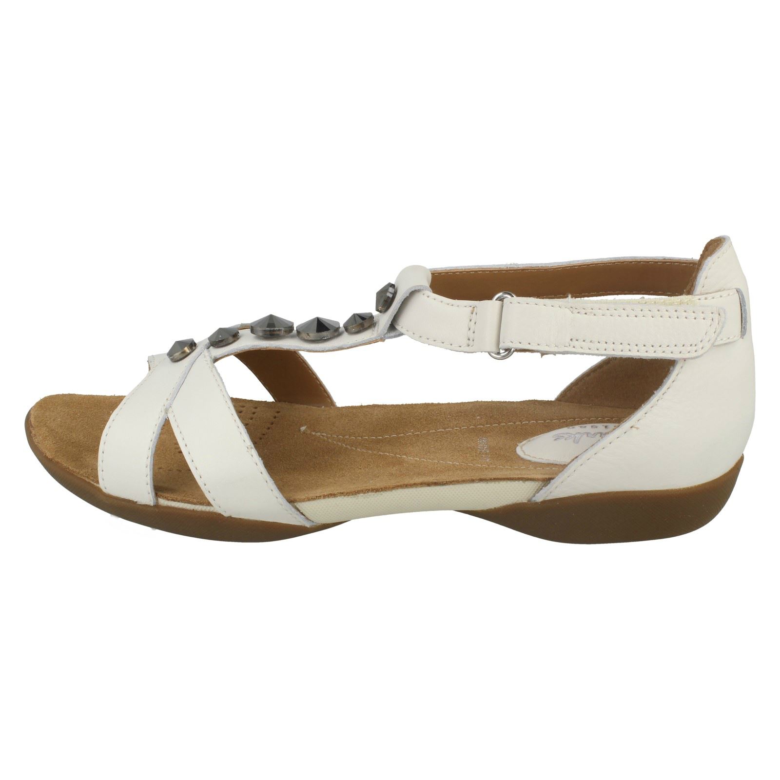 Ladies piatti White T Clarks Scent Raffi bar Sandali ZSxq4