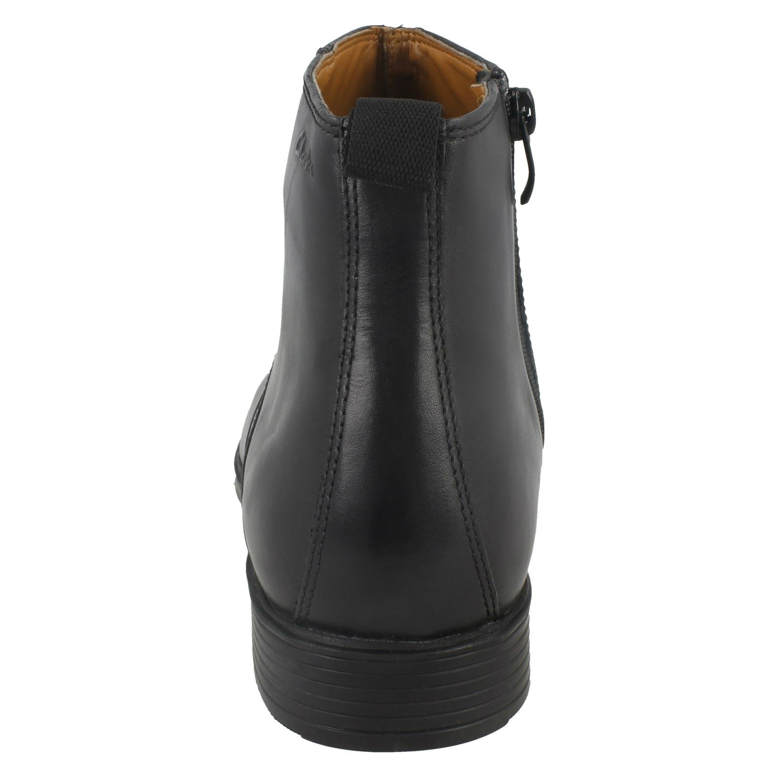 cuero Zip Clarks de Negro para Tilden Botines hombre 5EqvPwwY
