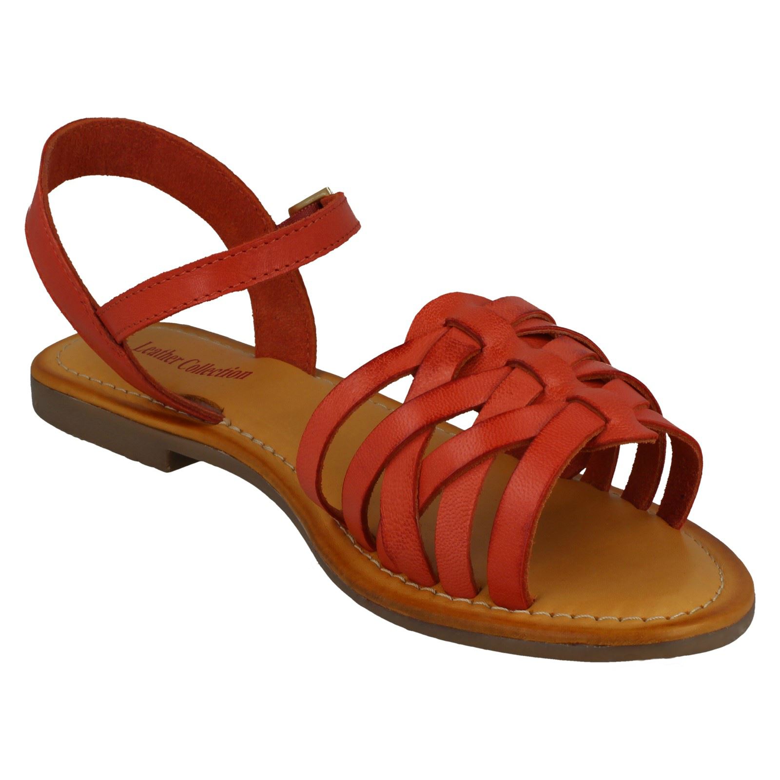 Ladies Leather Collection Casual Strappy Sandals F0R0200 - Picture 26 of 28