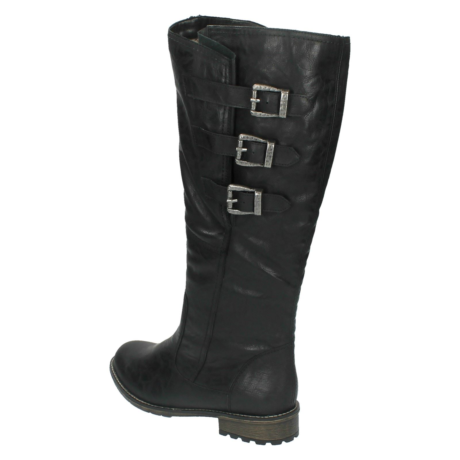 Biker Zip R3370 Ladies Style Leg Black High Casual Boots Synthetic Remonte pCxaC6qR