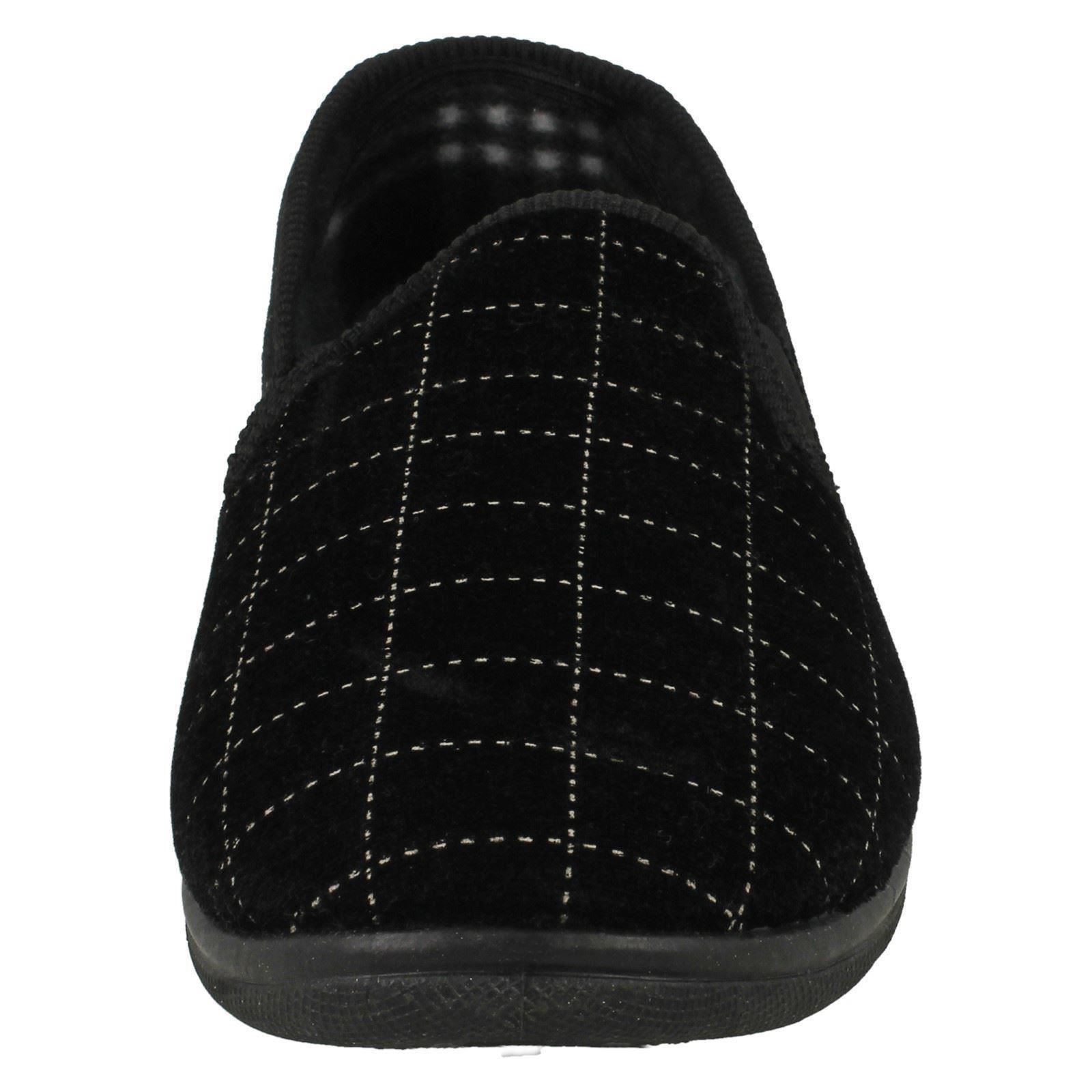 Mens Spot On Check Casual Slippers - Picture 6 of 19