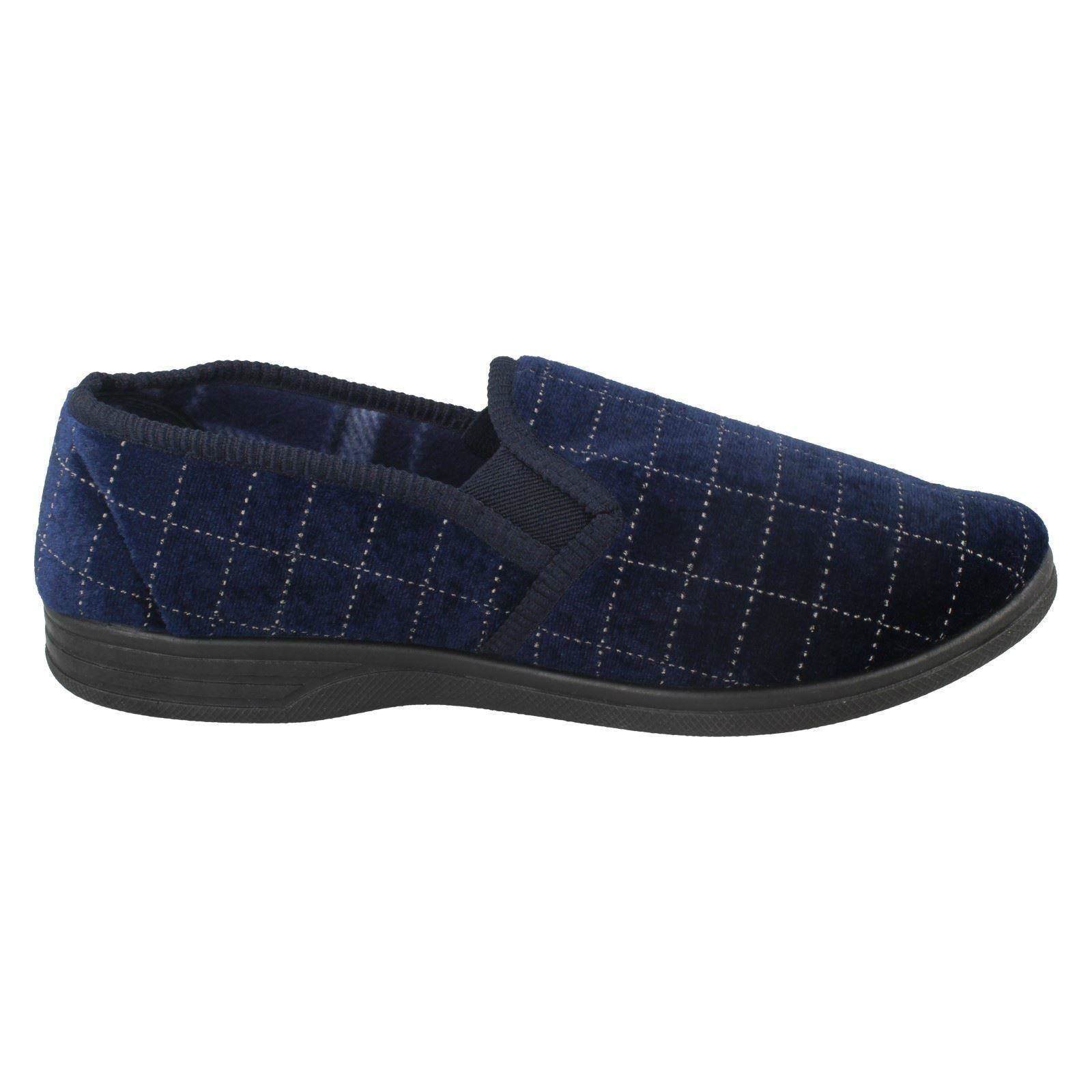 Mens Spot On Check Casual Slippers - Picture 15 of 19
