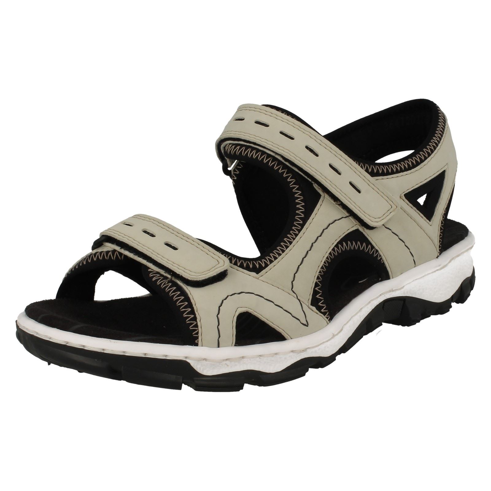 Sandalias de verano Rieker sintéticas antiestrés estilo deportivo para dama 68866 - Imagen 2 de 46