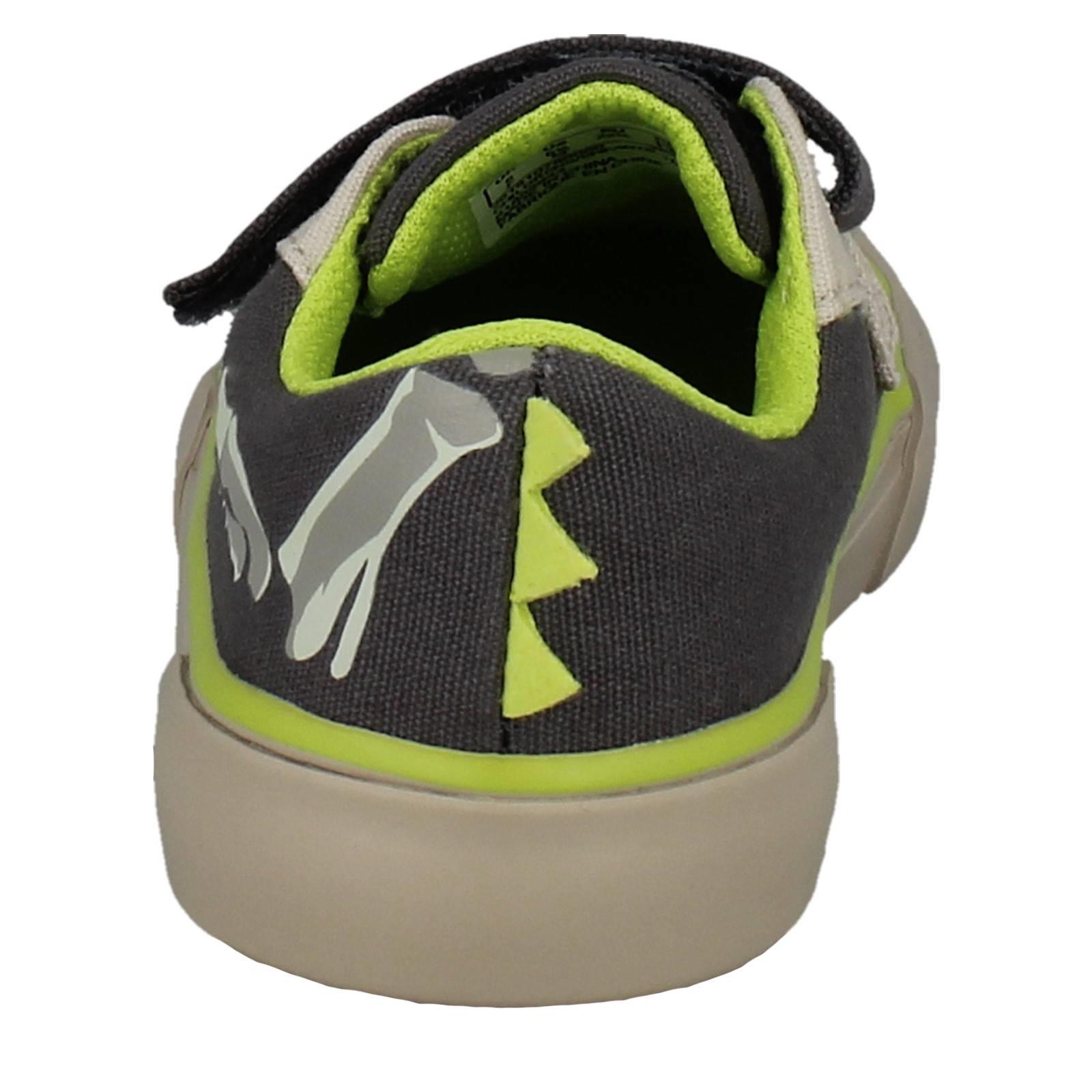 Zapatos lavables a máquina Clarks de lona Dino para niños parachoques de goma Foxing Stomp - Imagen 14 de 19