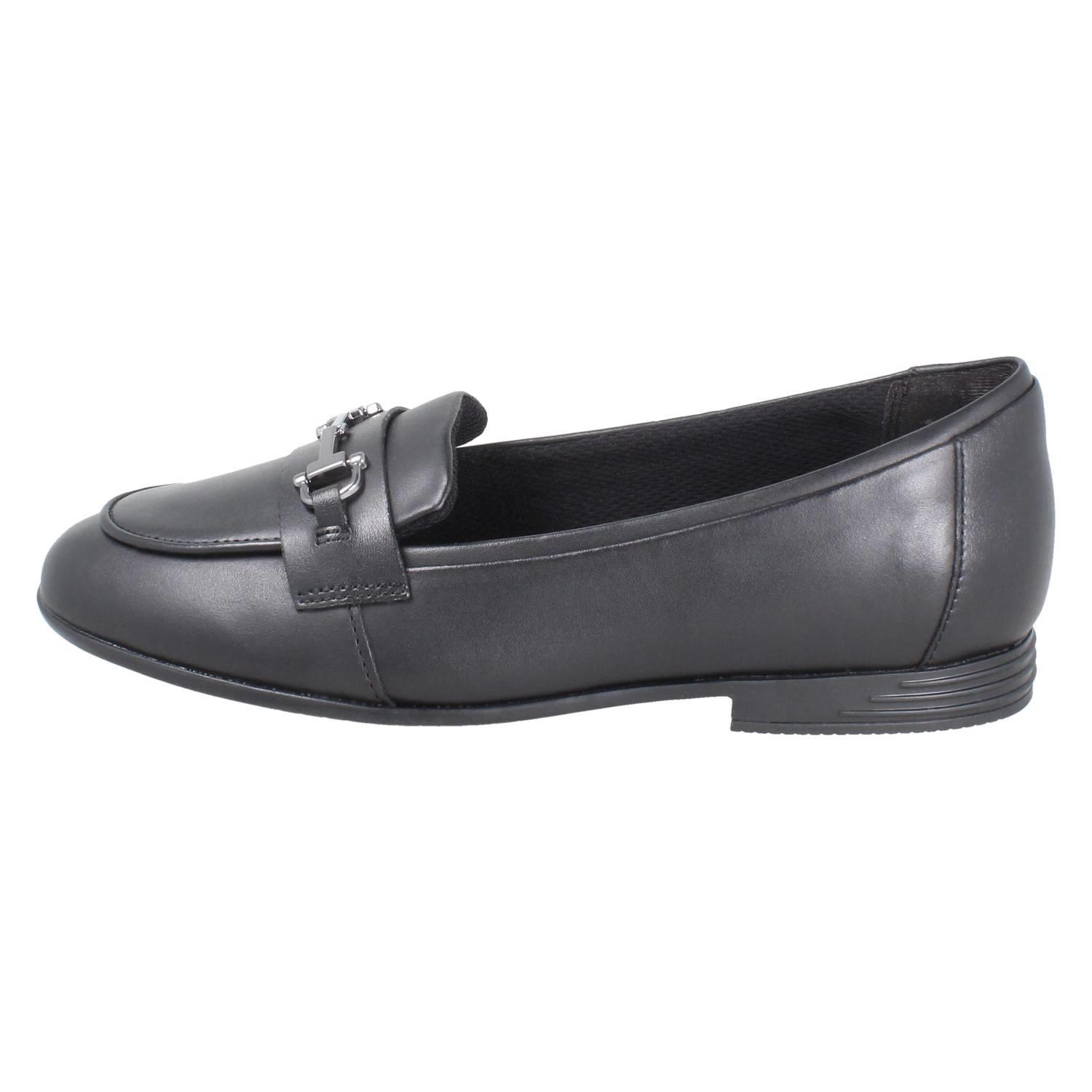 Girls Clarks Horse Bit Trim Leather Slip On Loafer School Shoes *Finja Loafer* - Picture 12 of 37