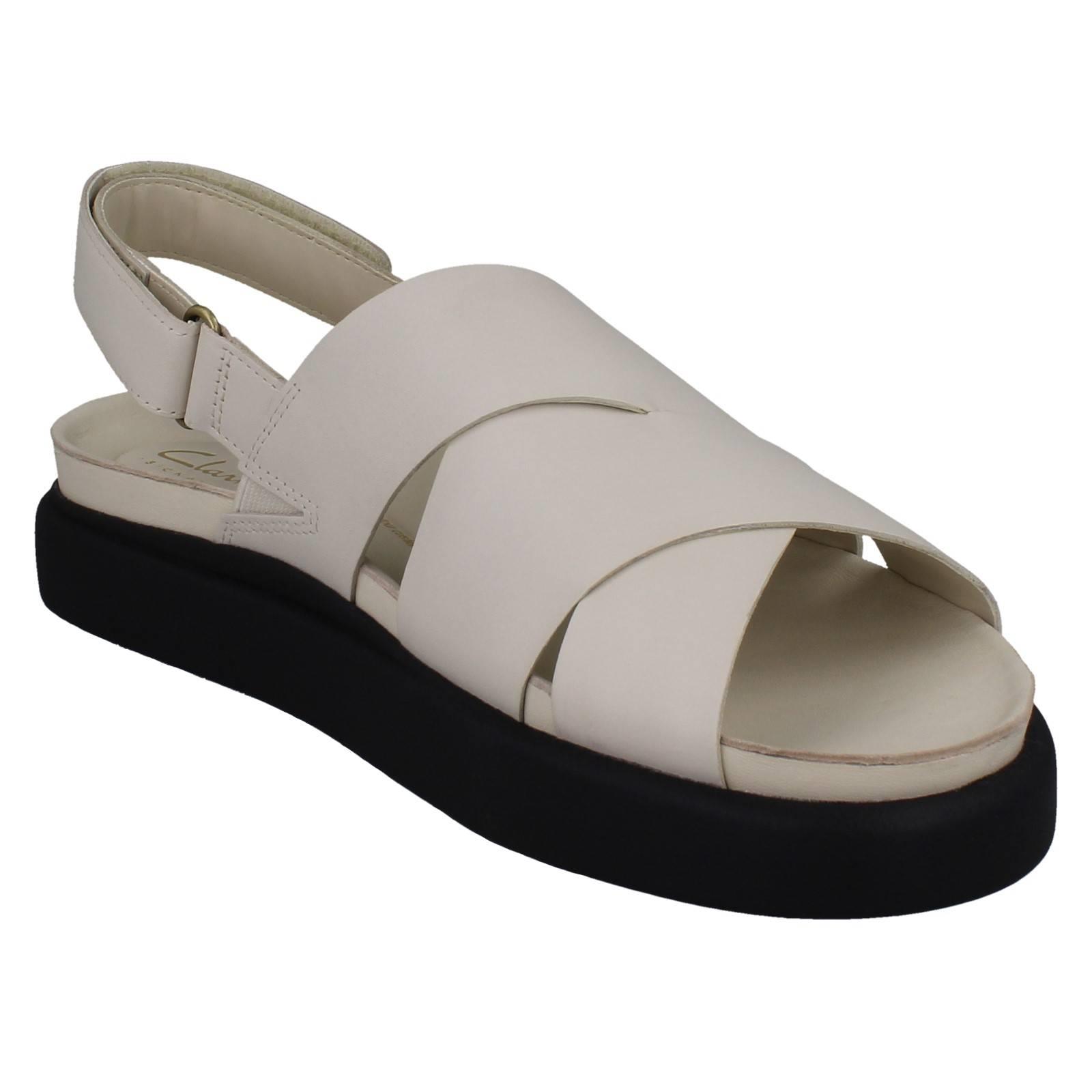 Damen Clarks Gepolstert Leather Kreuz Über Riemchensandalen; Aristella Sonne - Bild 17 von 19