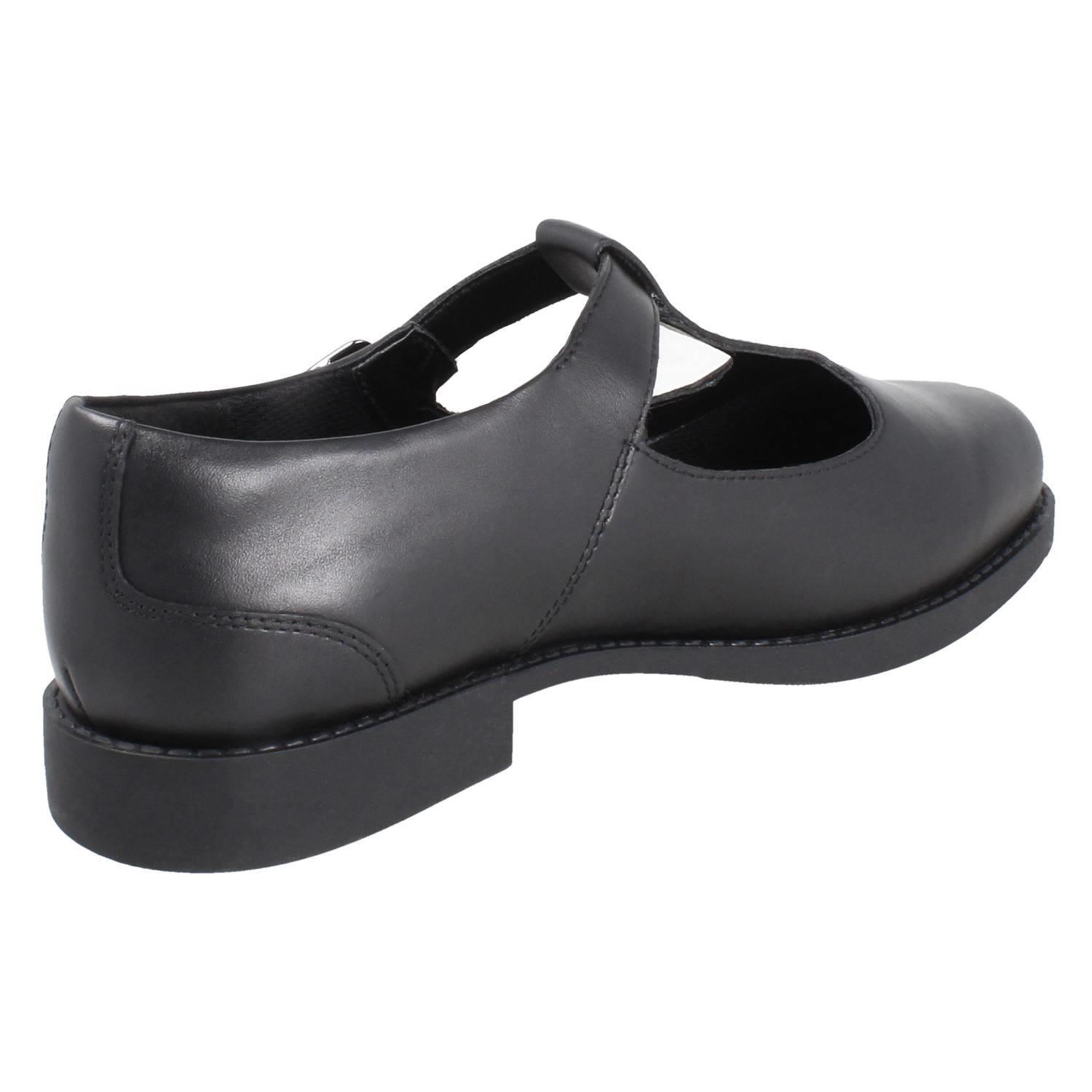 Ragazze Clarks Colletto Imbottito Classico Leather a T Fibbia Scuola Scarpe Tapa - Foto 13 di 20