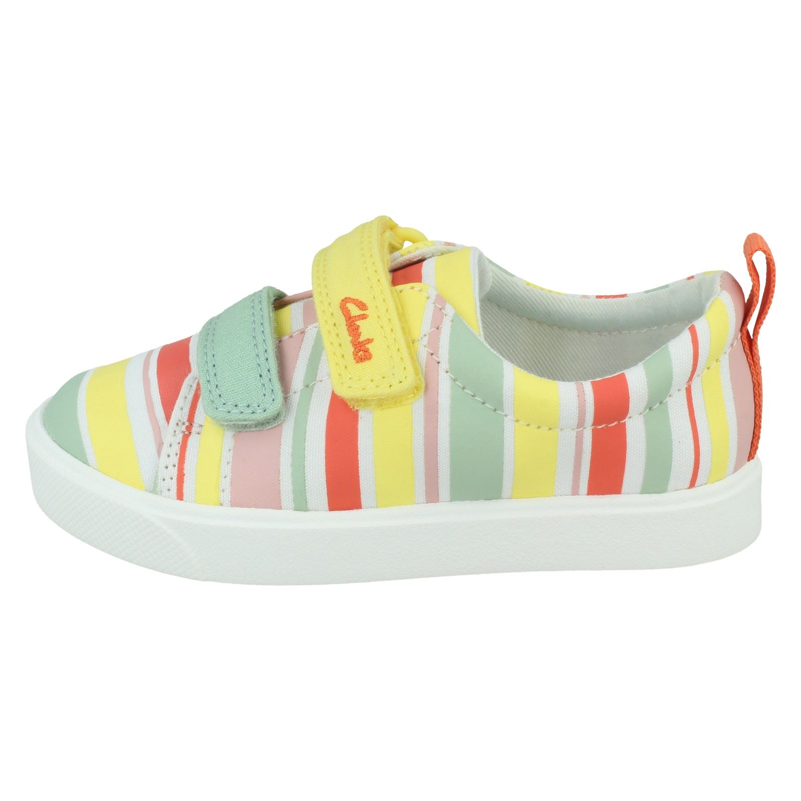 Scarpe in tela con chiusura casual con gancio e anello per bambini Clarks città luminose - Foto 21 di 28