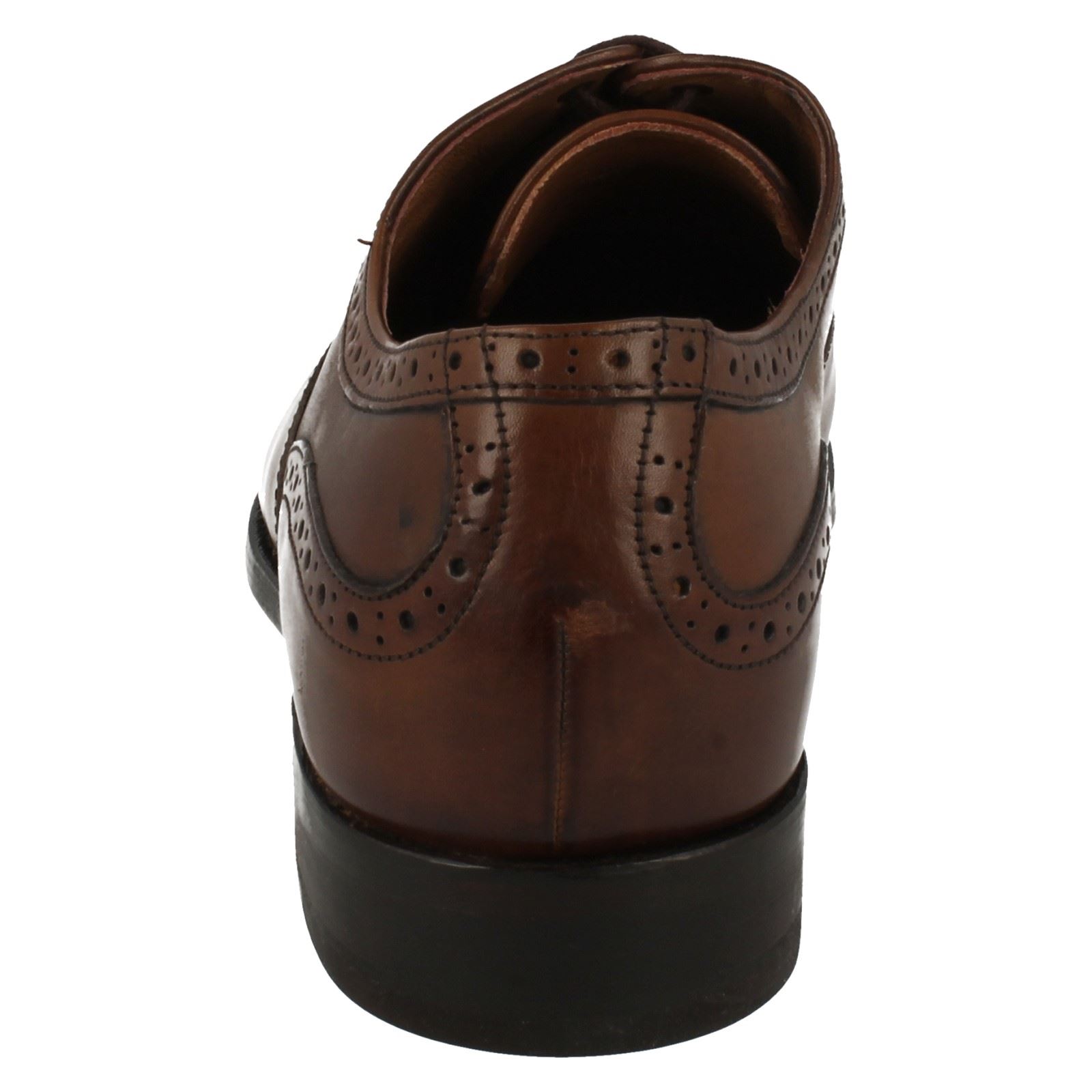 Cap marrón Zapatos para Clarks Blackcheck Low Block hombre cuero Lace Formal de Heel Up Cognac 7ZZa6nwW