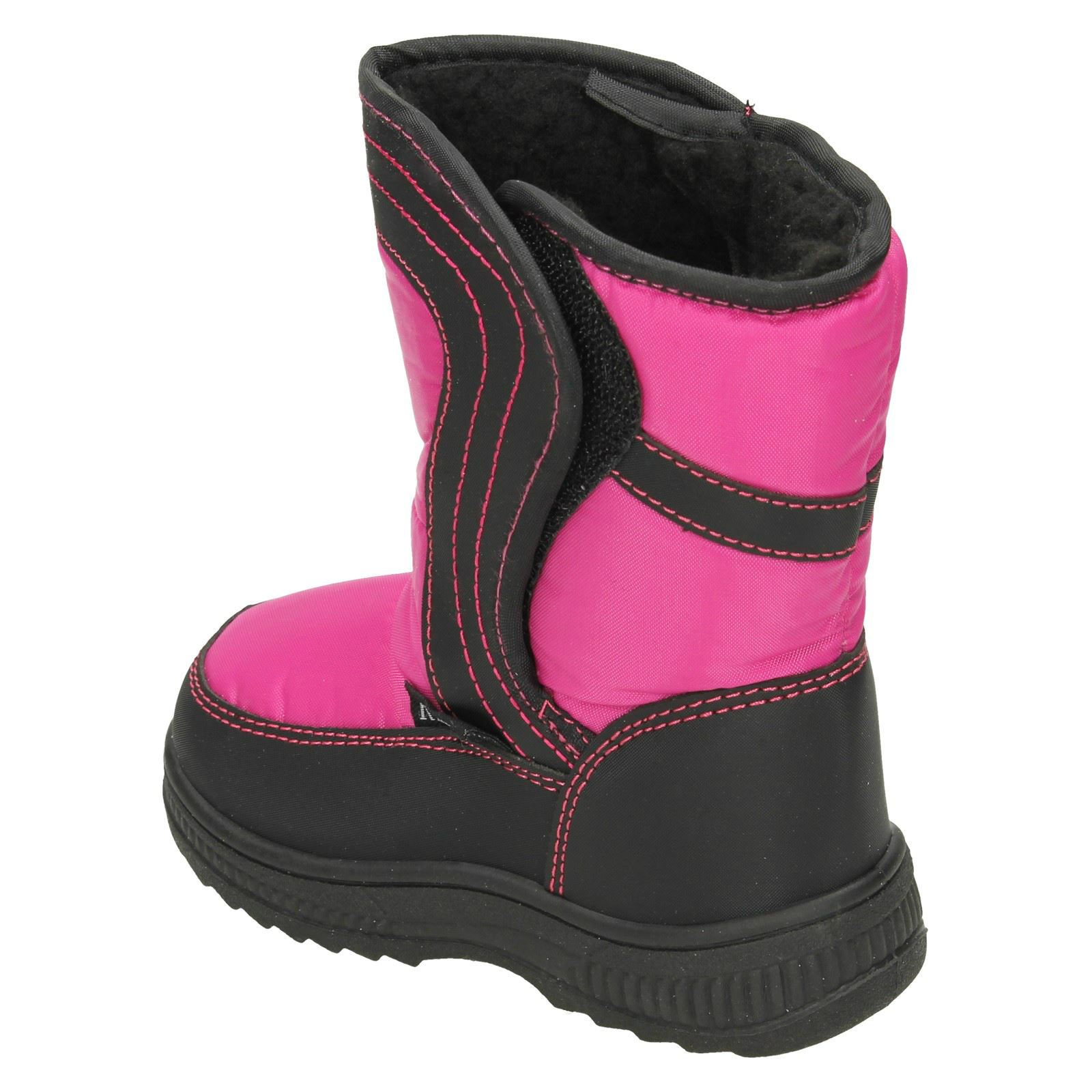 Girls Reflex Fleece Lined Snow Boots 'H4R072' - Picture 15 of 19