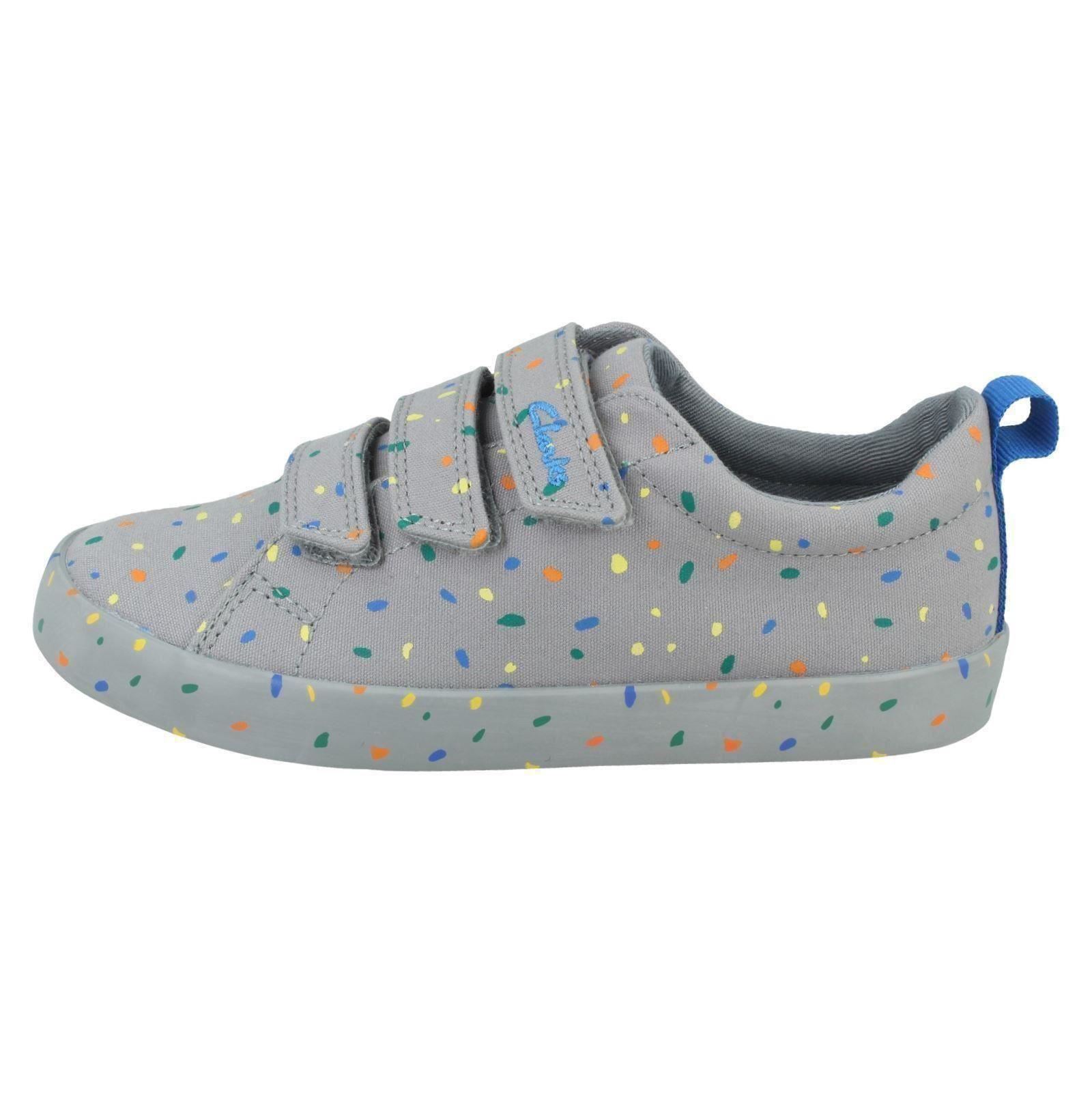 Boys Clarks Casual Shoes 'Foxing Print K' - Picture 4 of 10