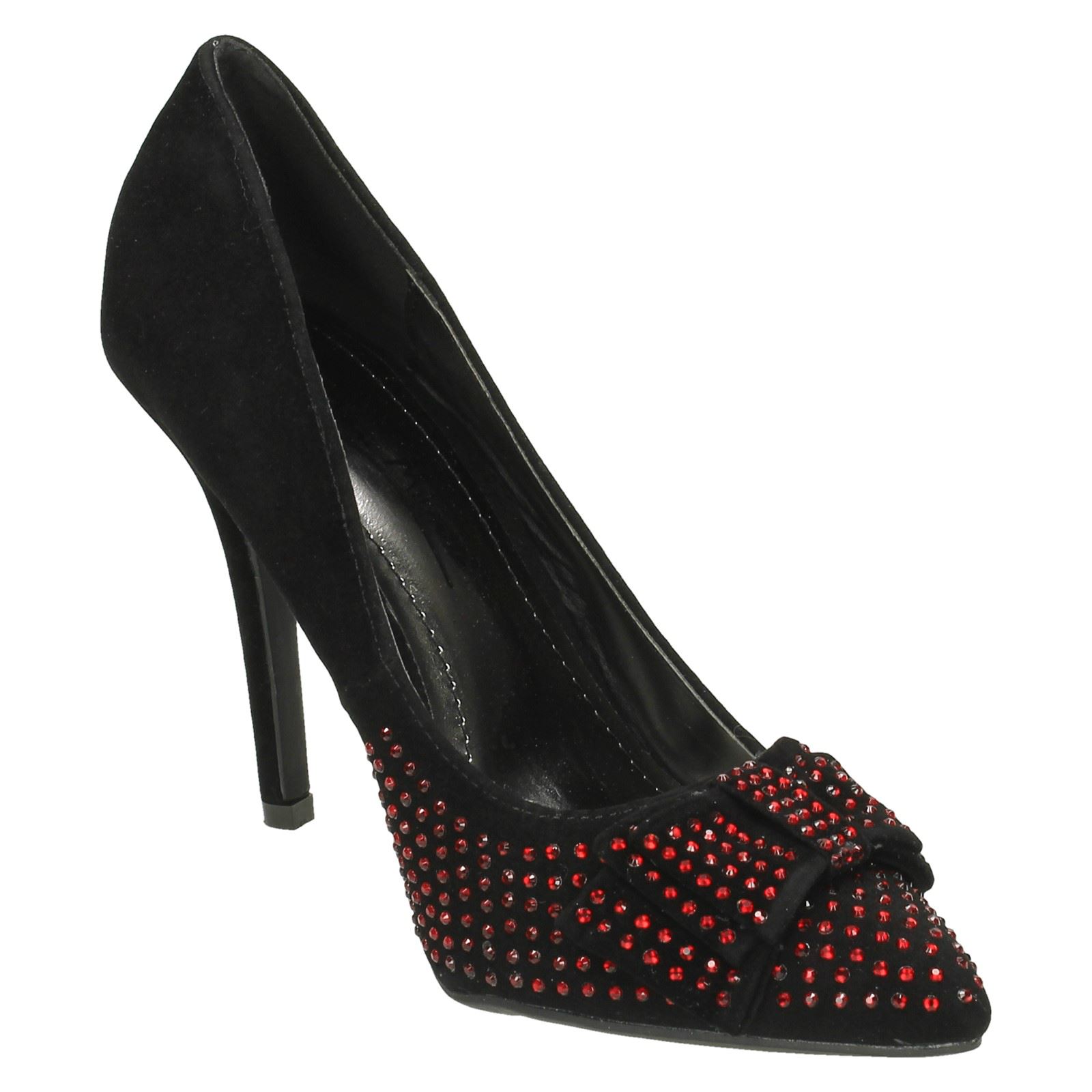 Anne Michelle Ladies Diamante Bow Detail Party Shoes - Picture 26 of 28