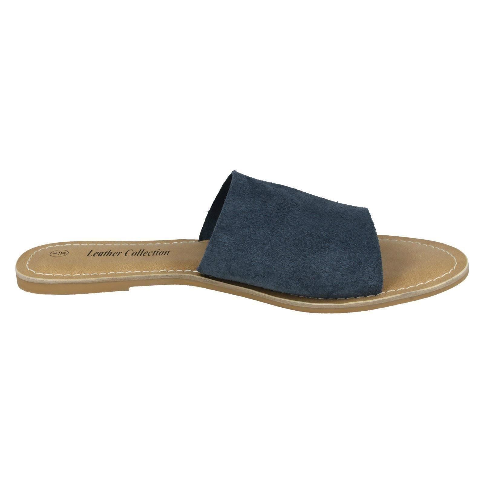 Ladies Leather Collection Suede Mule Sandals - Picture 52 of 55