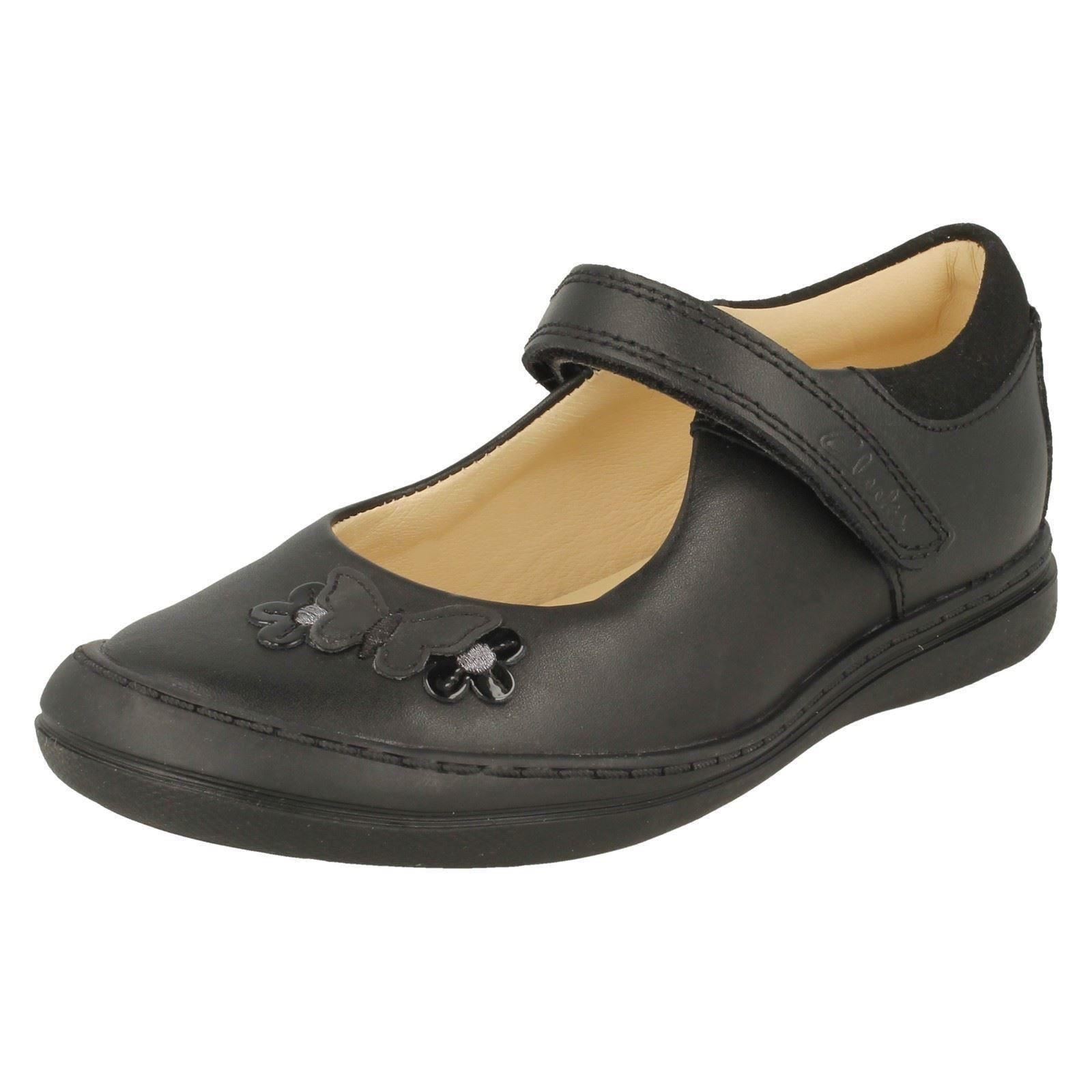 Niñas Clarks Smart Butterfly Detallado Zapatos Escolares Scooter Margarita - Imagen 11 de 20