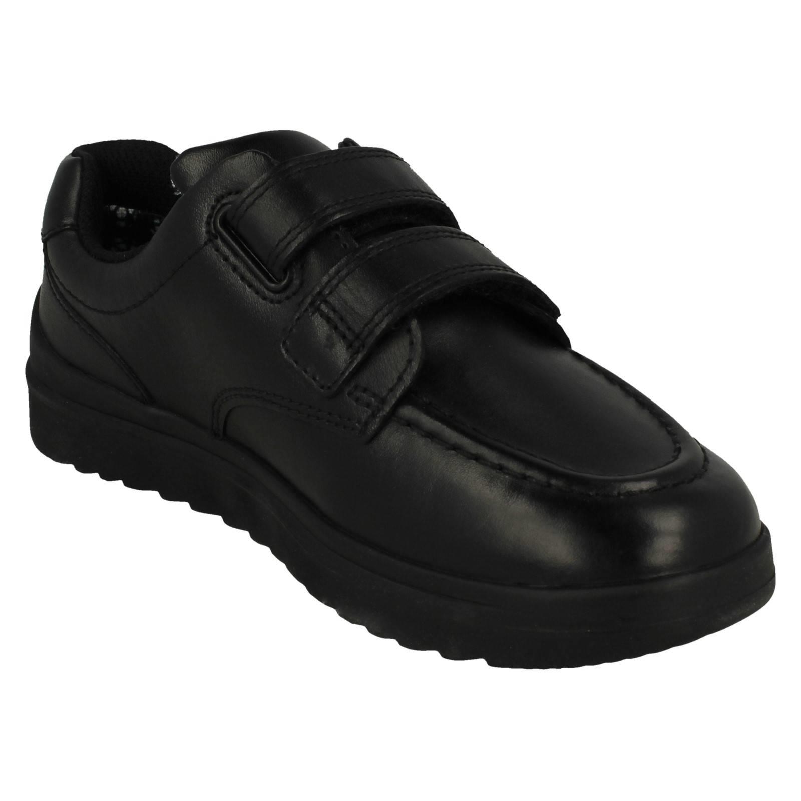 Niños Clarks Doble Correa Cierre Zapatos Escolares Objetivo Estilo K - Imagen 10 de 10