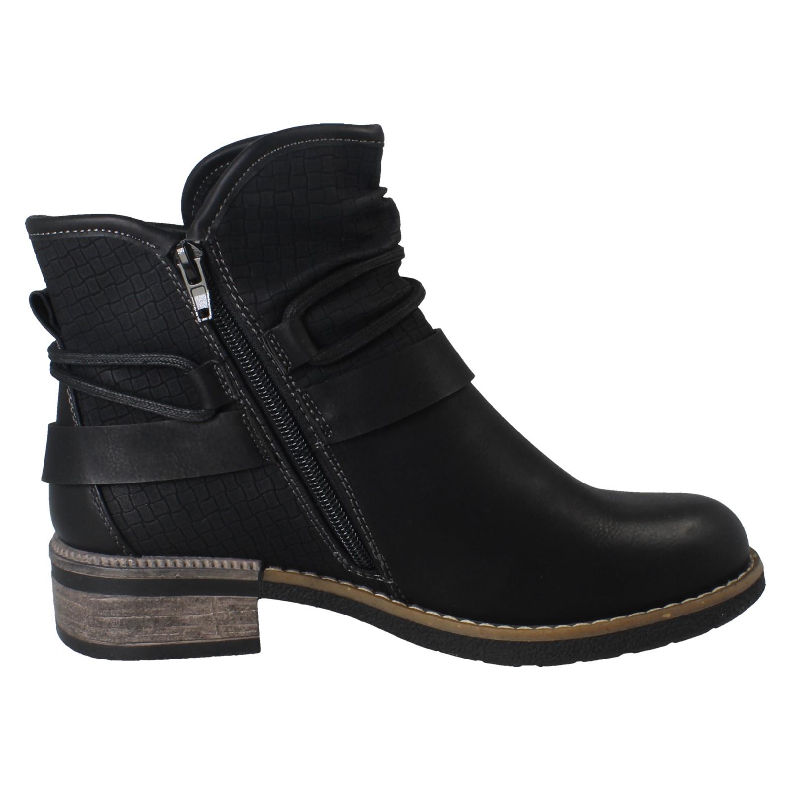 Ladies Rieker Fleece Lined Ankle Boots 94689 - Picture 7 of 10