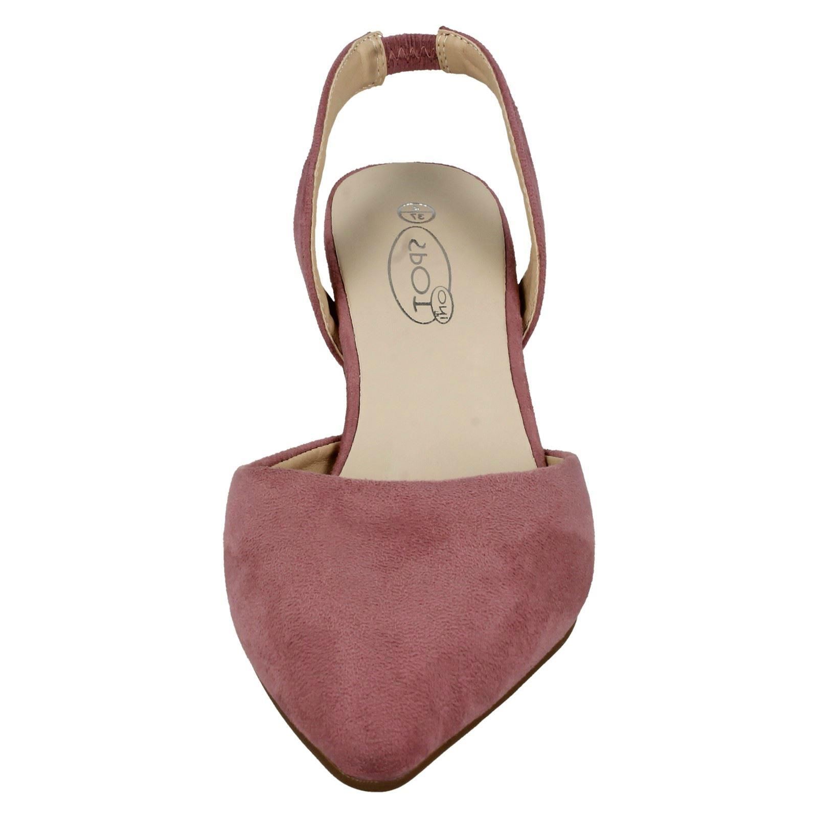 Ladies Spot On Slingback Shoes Heels *F9R0057* - Picture 27 of 73