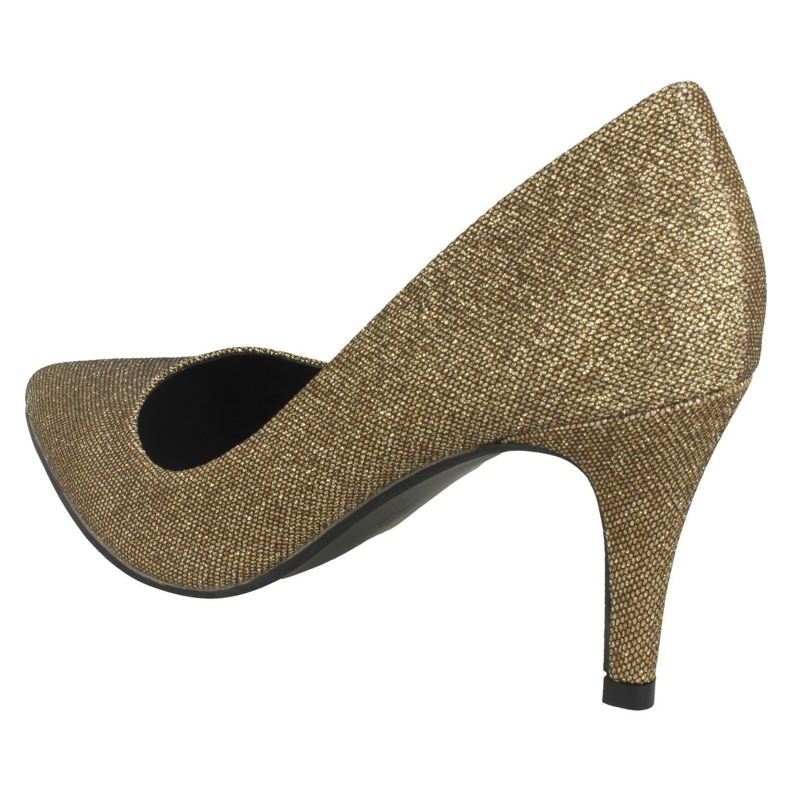 Ladies Anne Michelle Mid Heel Court 'Shoes' - Picture 4 of 28