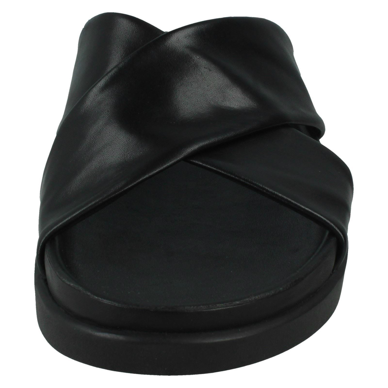 clarks suede leather slip on sandals