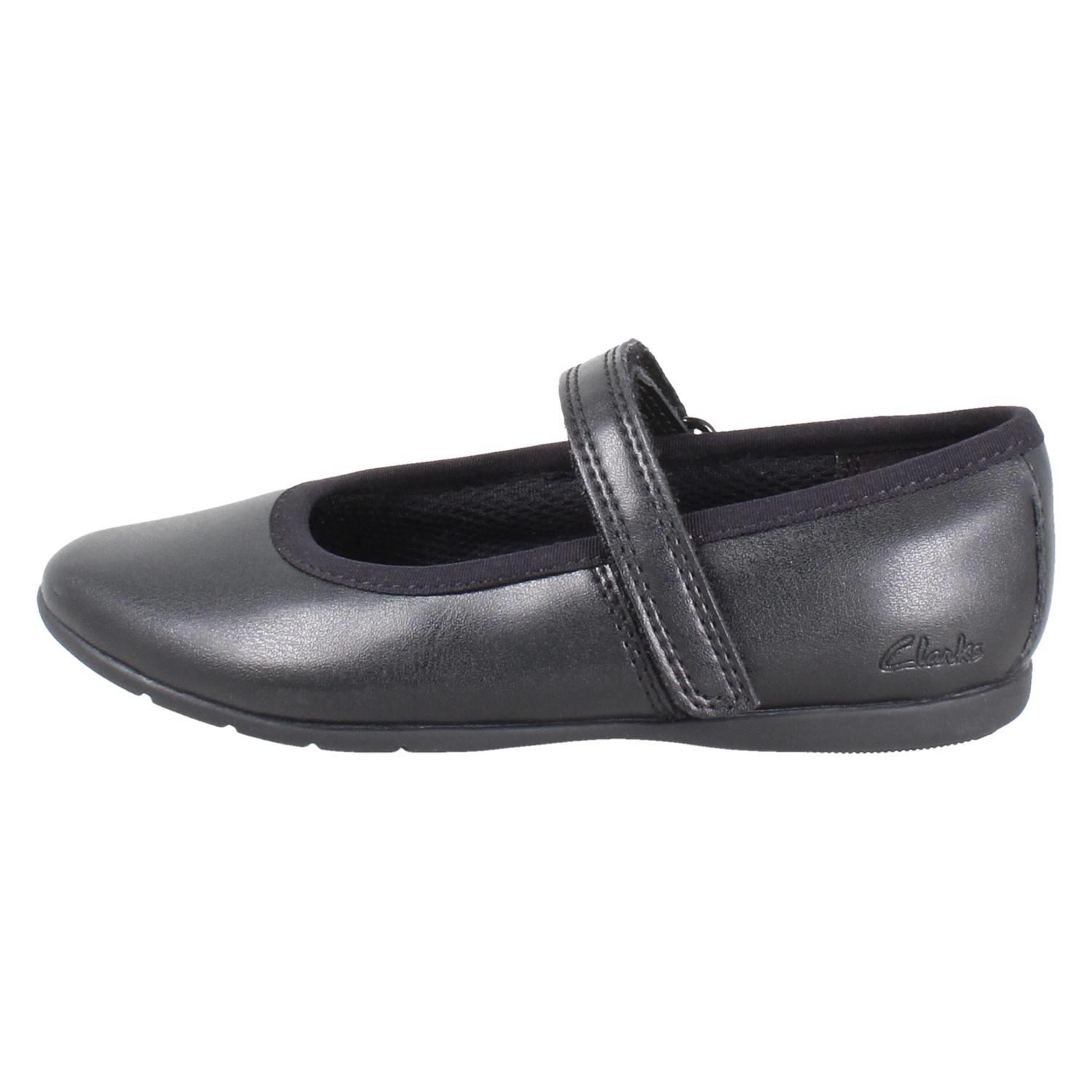 Girls Clarks Synthetic Leather Classic Mary Jane School Shoes *Dance Wish* - Picture 3 of 19