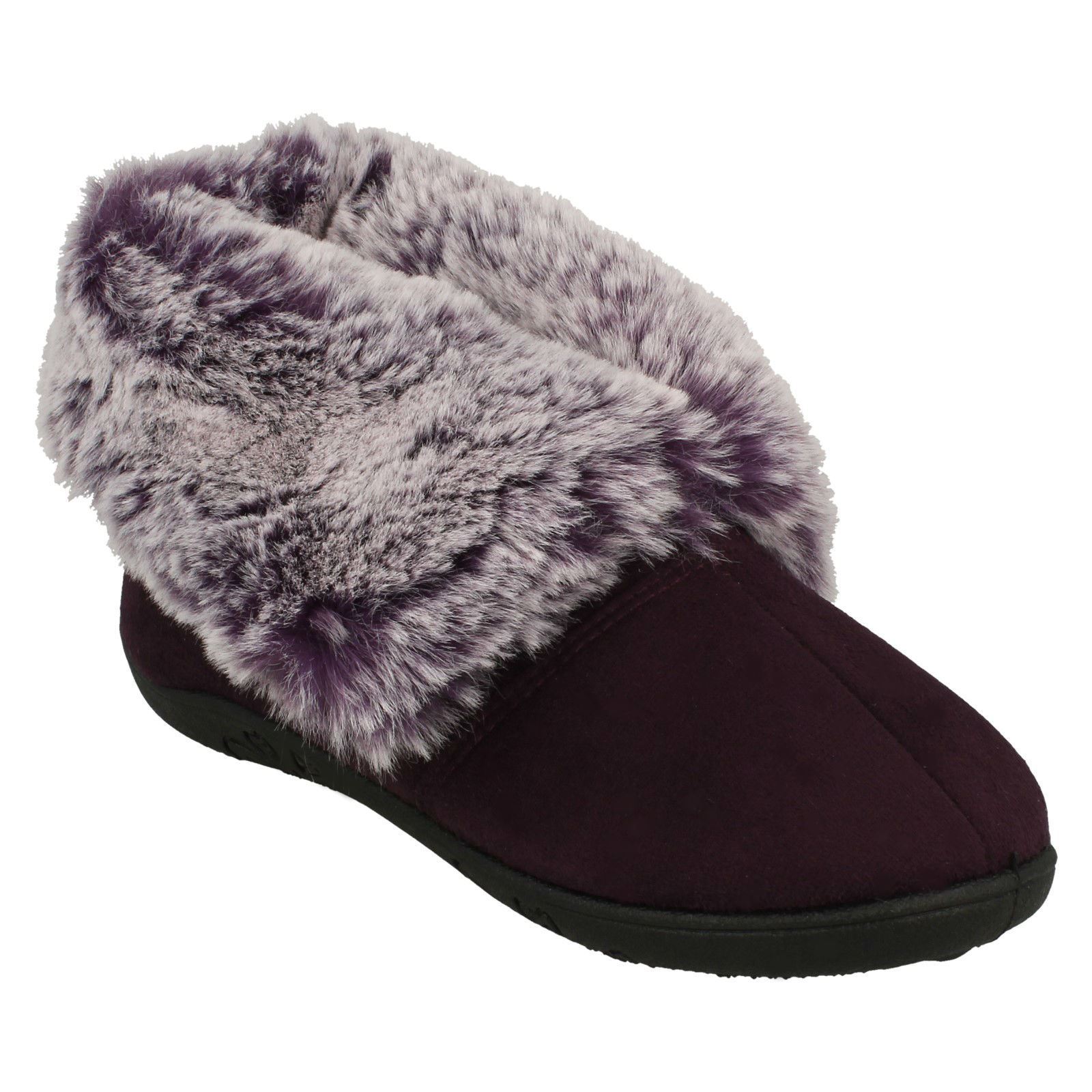 Ladies Padders Faux Fur Cuffed Slippers 'Esme' - Picture 27 of 37