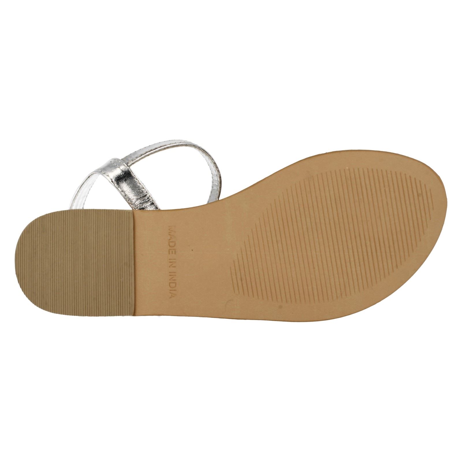 Ladies Spot On Leather Collection Beaded Sandals *F0R896* - Picture 17 of 19