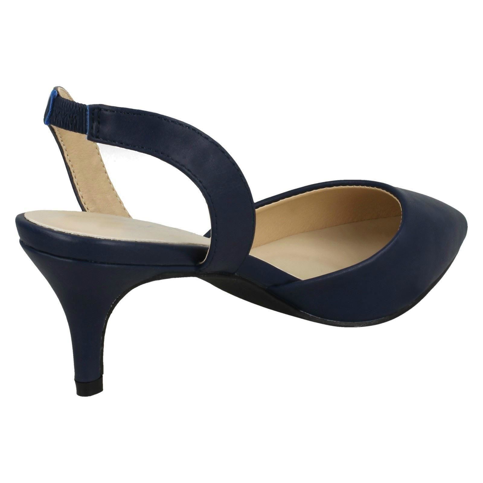 Ladies Spot On Slingback Shoes Heels *F9R0057* - Picture 33 of 73