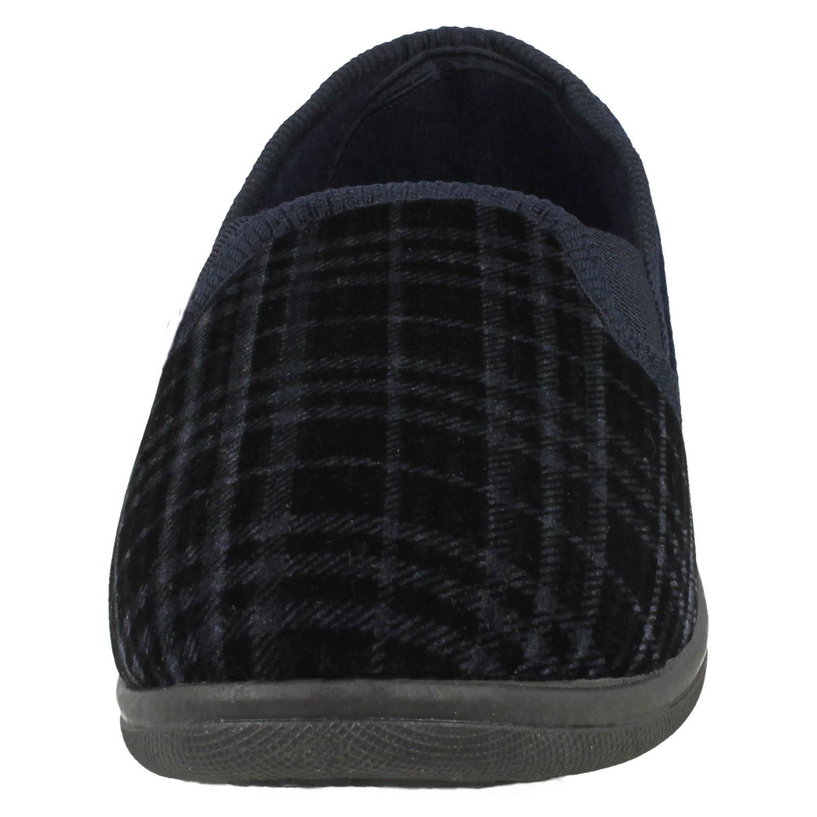 Mens Spot On 'Checked Slippers' - Picture 12 of 19
