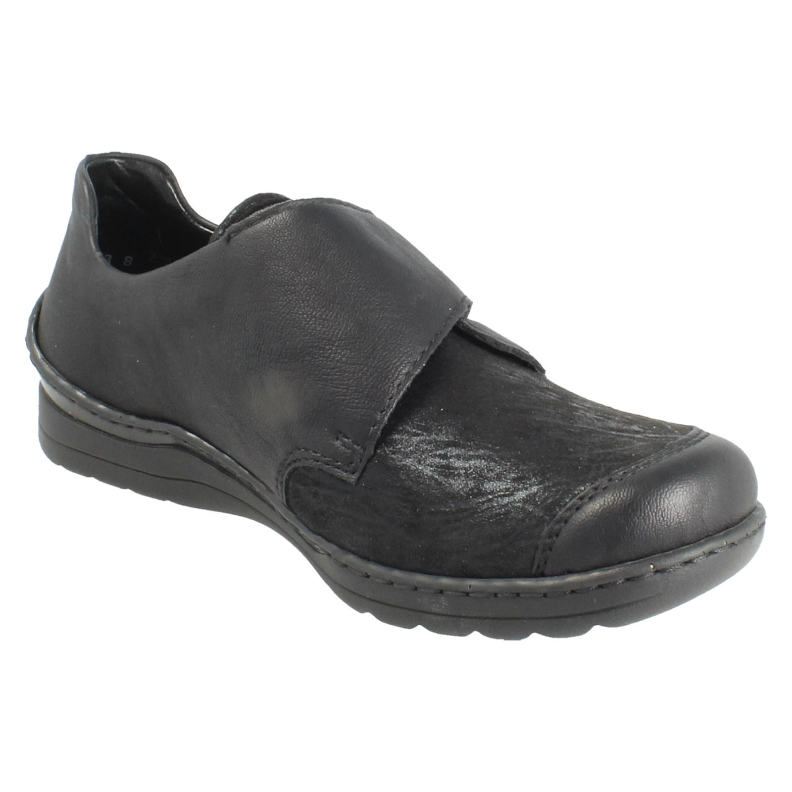 Ladies Casual Rieker Hook and Loop Antistress Extra Wide Shoes: 48954 - Bild 8 von 10