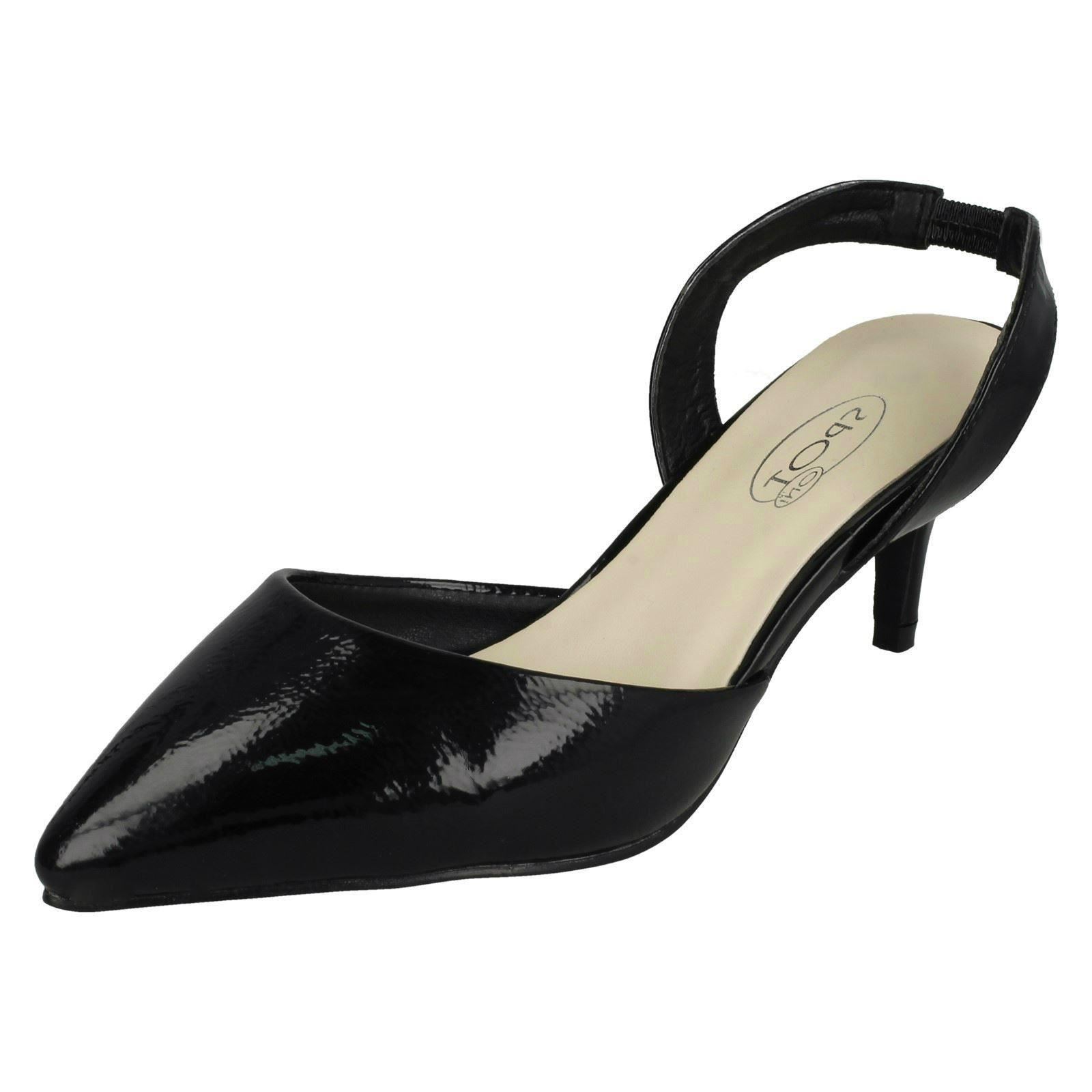 Ladies Spot On Slingback Shoes Heels *F9R0057* - Picture 2 of 73