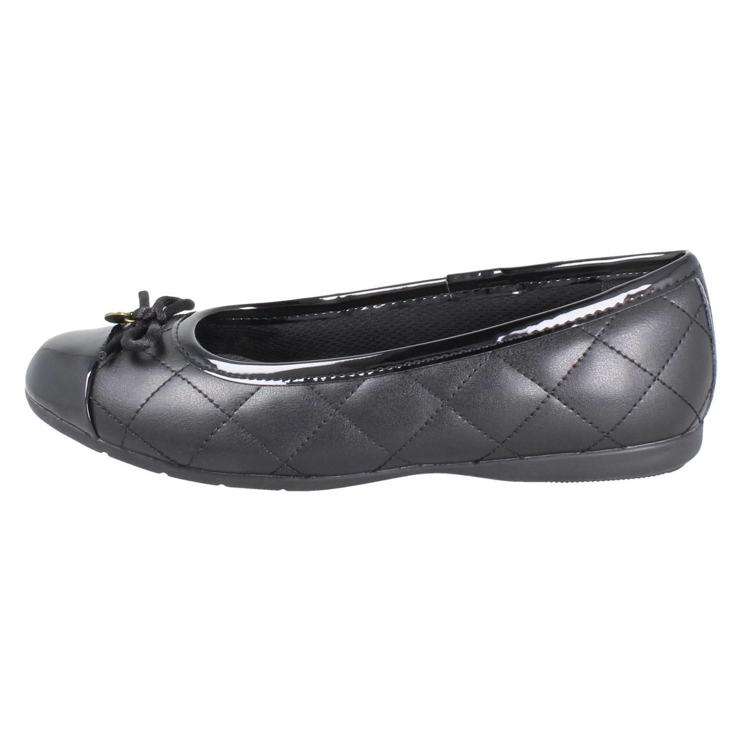 Girls Clarks Synthetic Quilted Slip On Ballerina School Shoes *Dance Cap* - Picture 3 of 10
