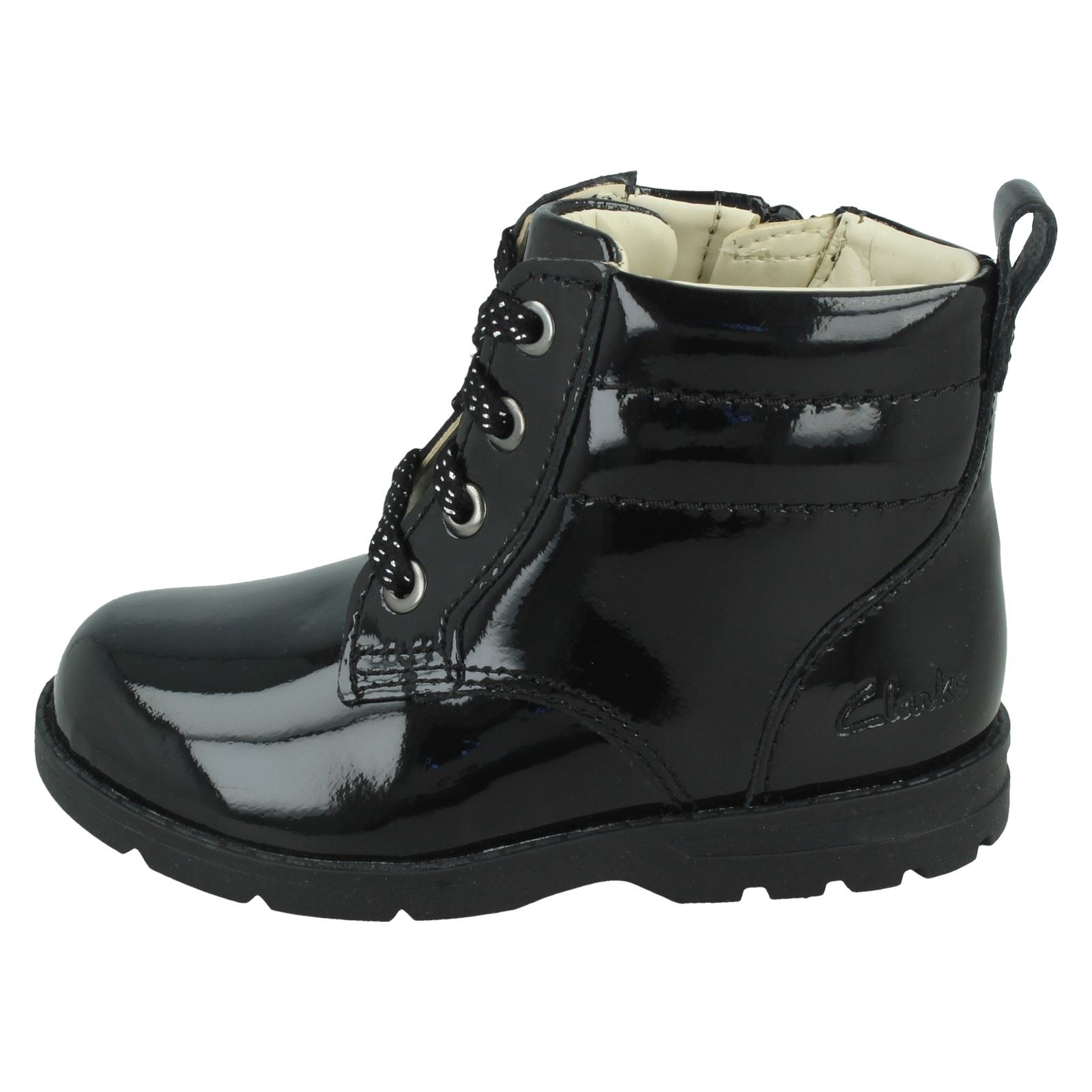 Mädchen Clarks Reißverschluss Stiefeletten Dabi Spitze - Picture 16 of 28