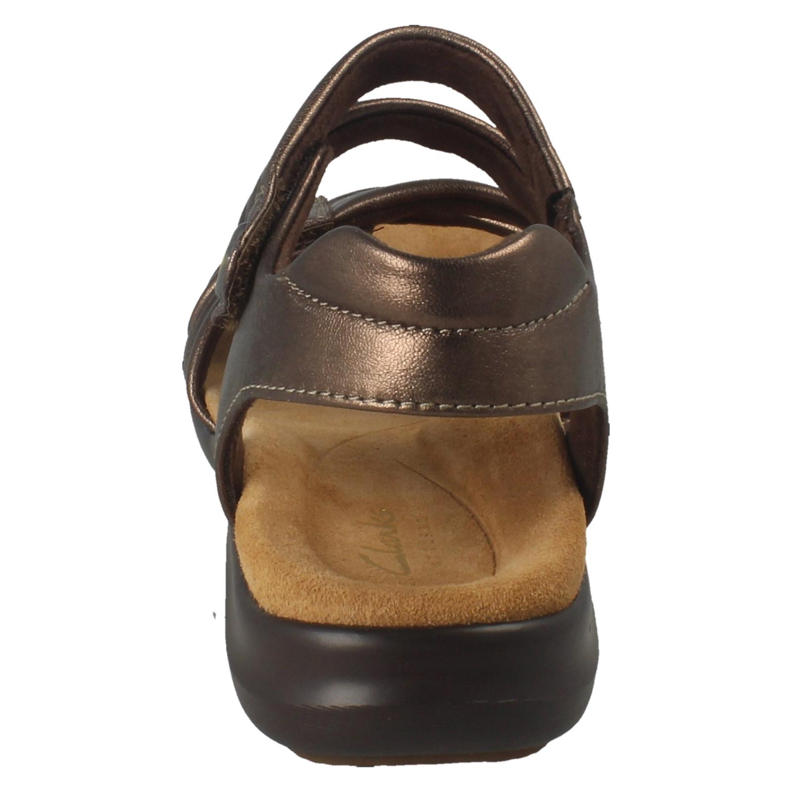 Damen Clarks Leder Klettverschluss Doppelriemen breite Sommer Sandalen "Kitly Ave" - Bild 14 von 19