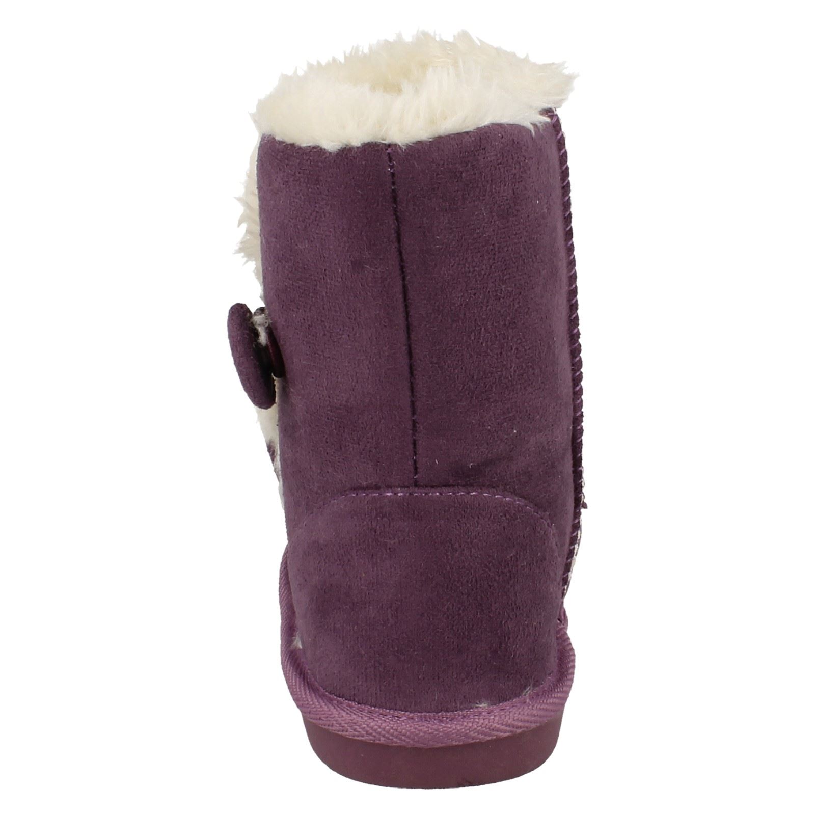 Girls Spot On Faux Fur Lined Short Boots - Picture 10 of 19