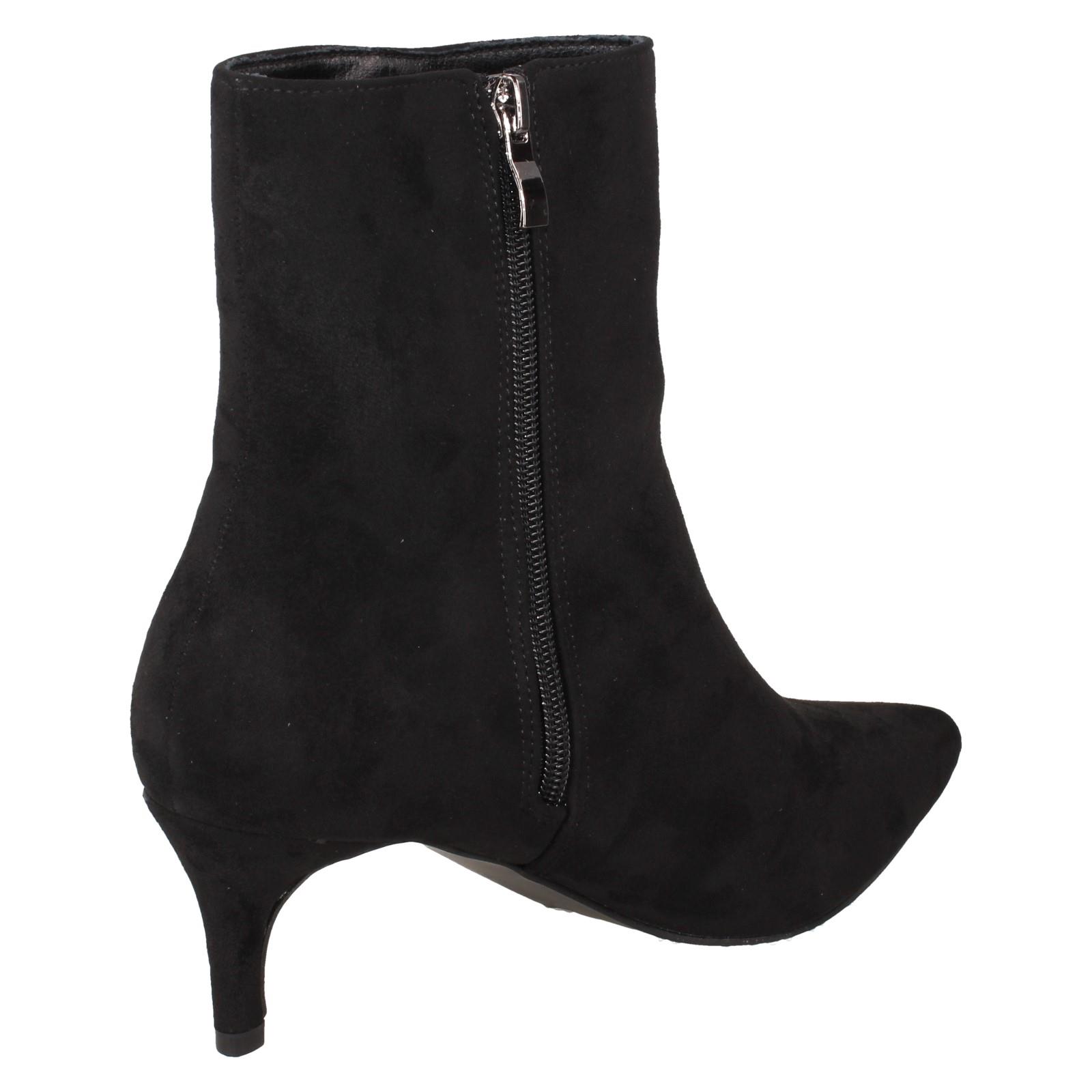 Ladies Collection Mid Heel Pointed Toe Ankle Boots 'F5R1222' - Picture 6 of 19