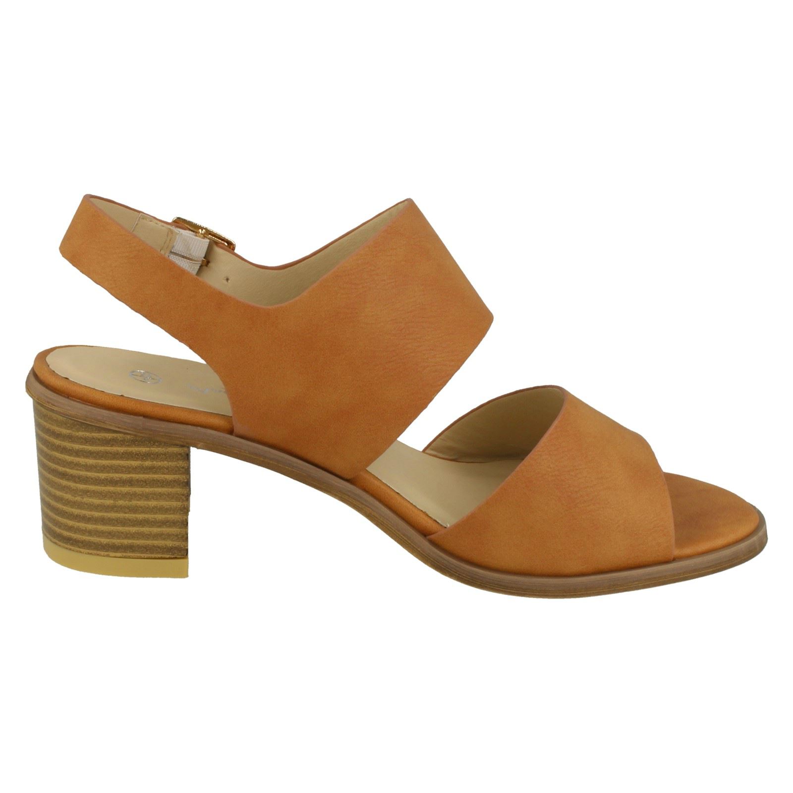 Ladies Anne Michelle Ankle Strap Casual Sandals With A Buckle Fastened Strap - Picture 12 of 28