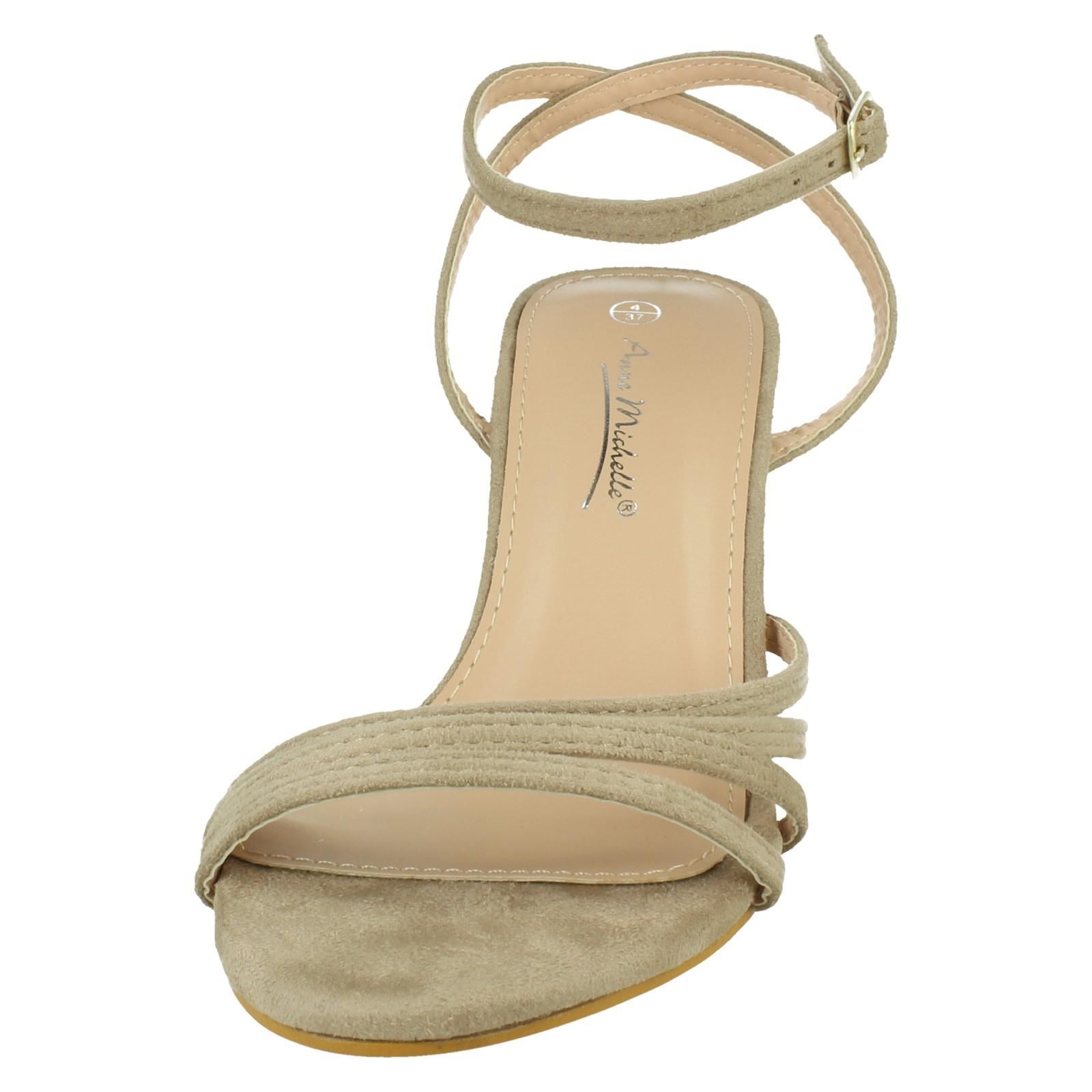 Sandalias de fiesta Anne Michelle de tacón medio calce ancho para dama 'F1R2112' - Imagen 36 de 46