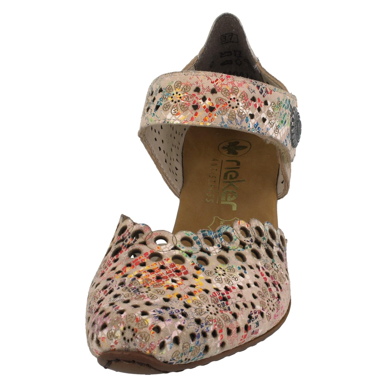 Ladies Rieker Stylish Punched Detailed Summer Shoes 43753 - Picture 63 of 64