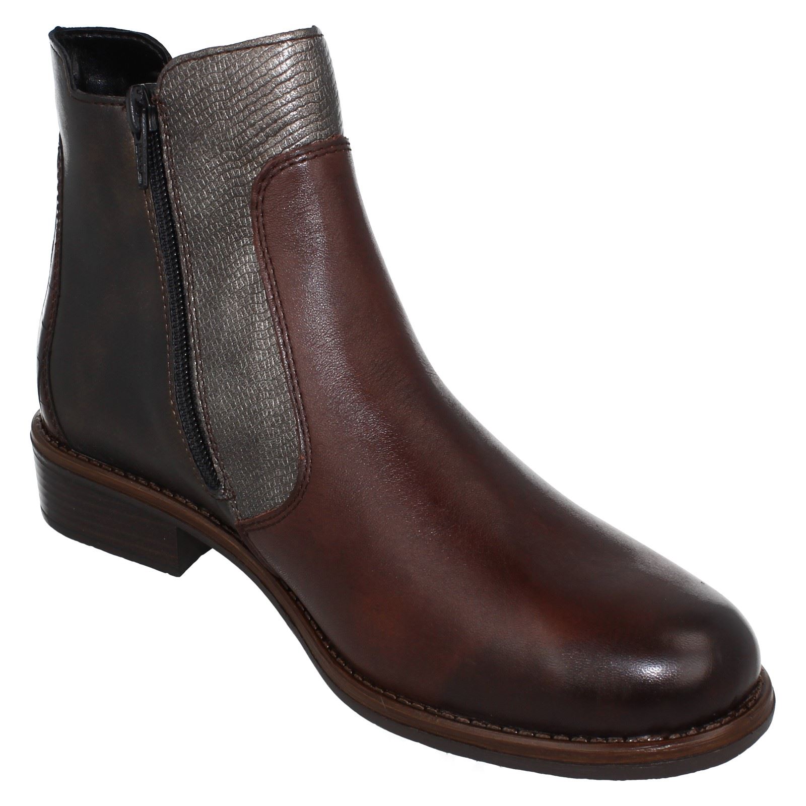 Stivali Chelsea Donna Remonte Tacco Basso Elasticizzati Casual D0F70 - Foto 4 di 10