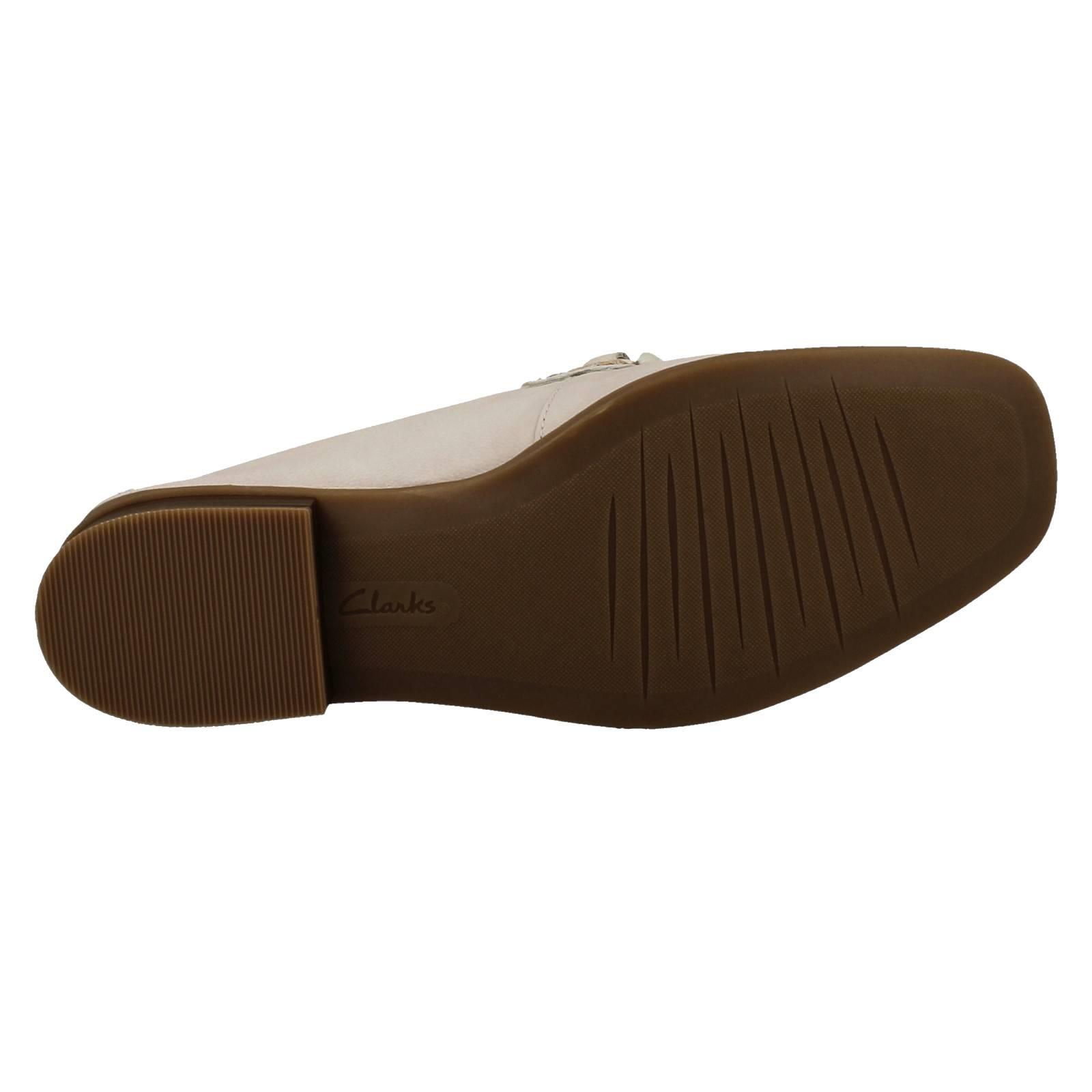 Mujer Clarks Cuero Suave Punta Cuadrada Mocasines Estilo Smart Zapatos: Sarafyna - Picture 46 of 55