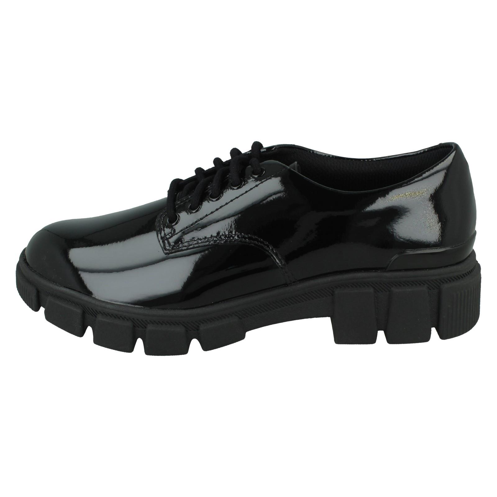 Senior Girls Clarks Leather Chunky Sole School Shoes Evyn Lace Y - Picture 12 of 19