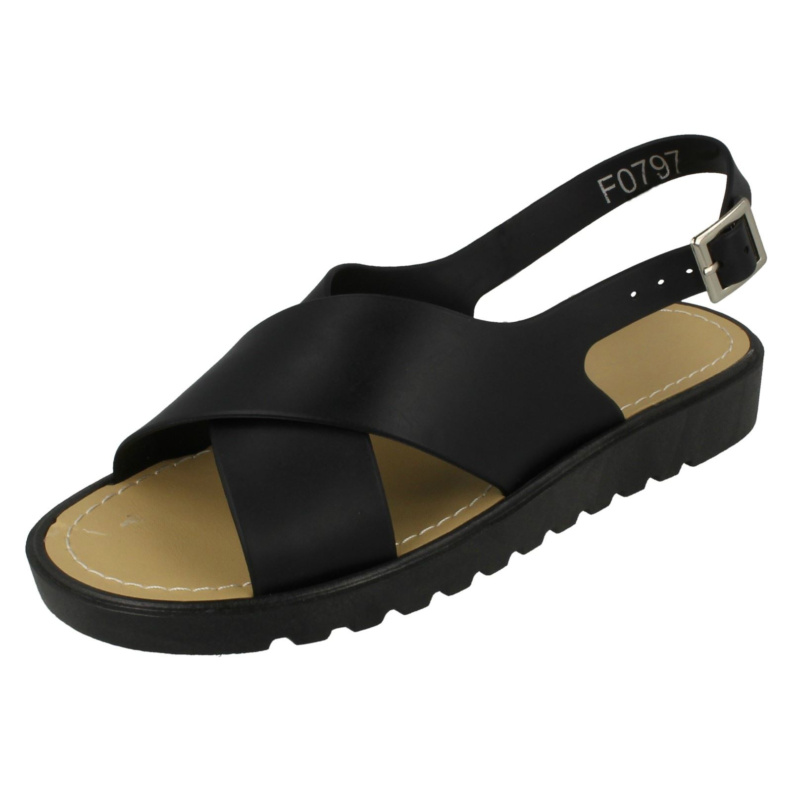 Sandalias Abiertas Para Damas Con Tiras Cruzadas Spot On - Imagen 2 de 28