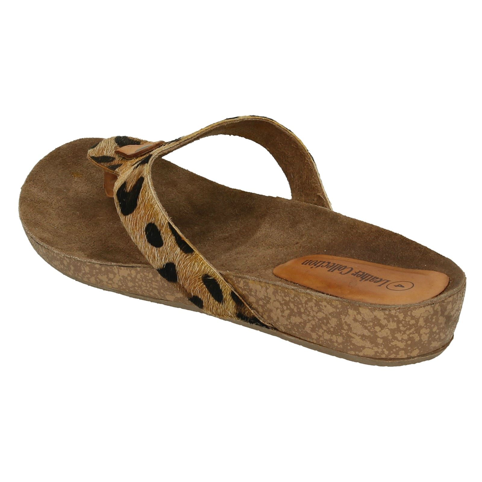 Ladies Leather Collection Casual Toe - Post Sandals - Picture 22 of 37